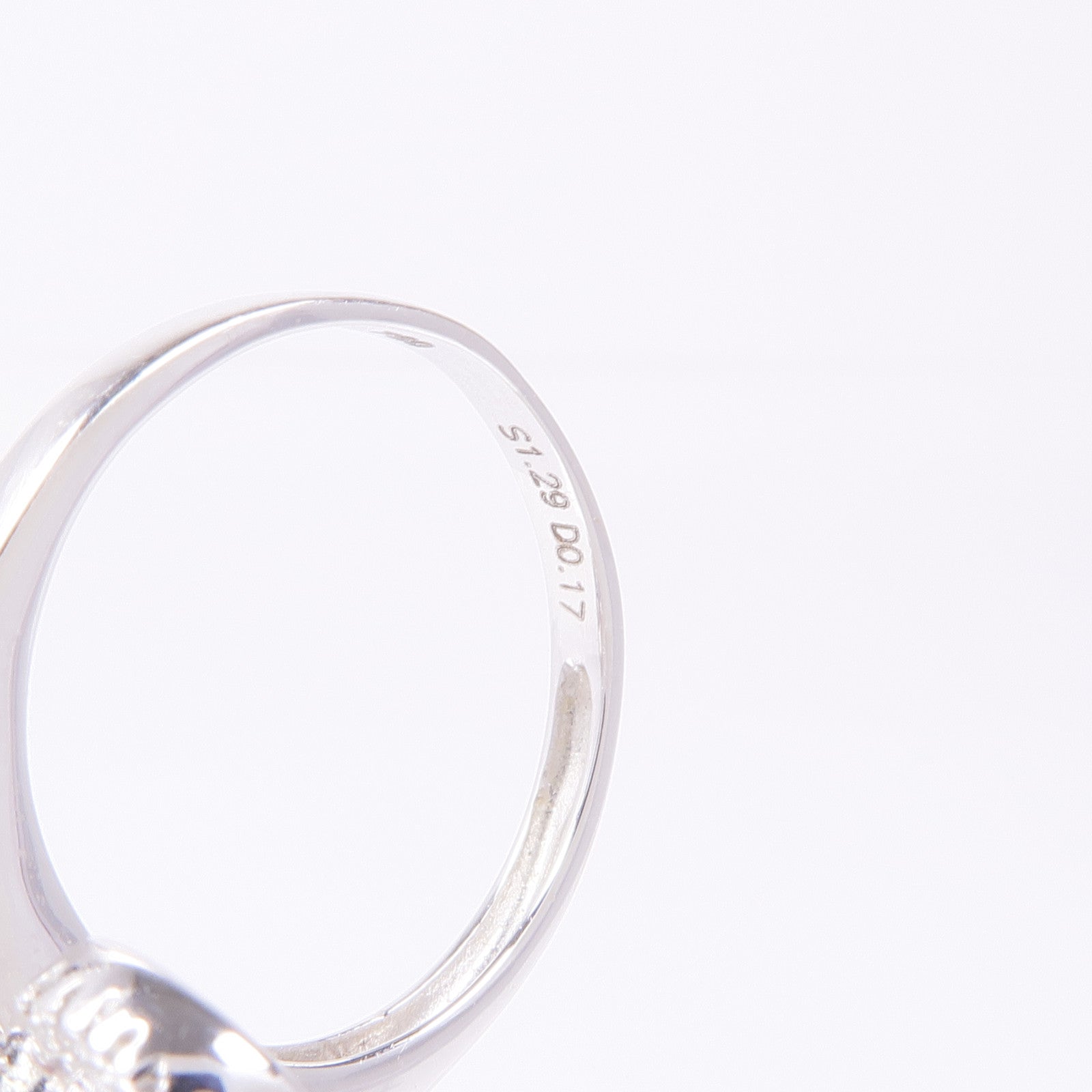 JEWELRY 18K白金Sapphire Diamond Ring藍寶石/鑽石戒指US#5.75