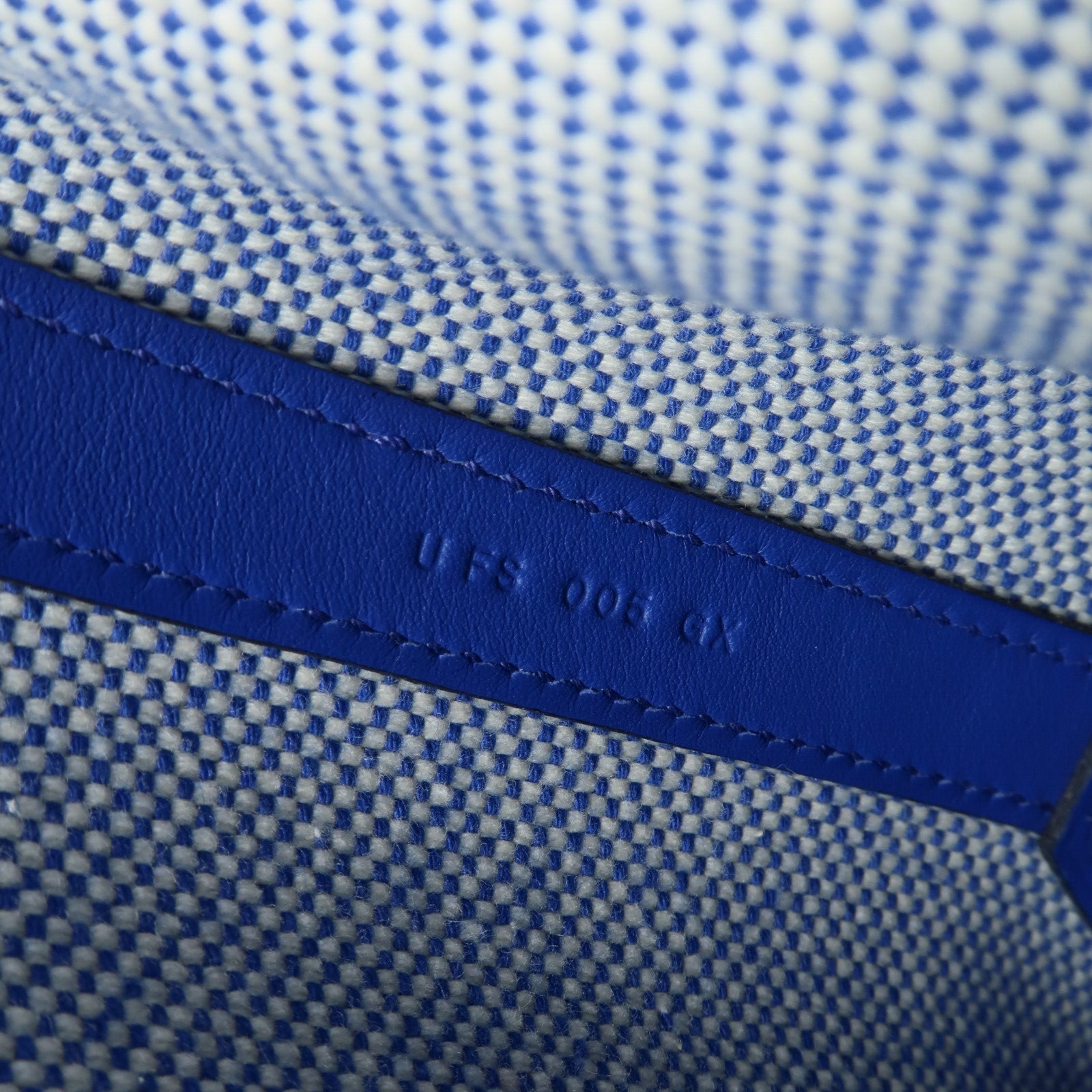 HERMES 帆布/Swift皮革Cabas H En Biais GM手挽袋Bleu France