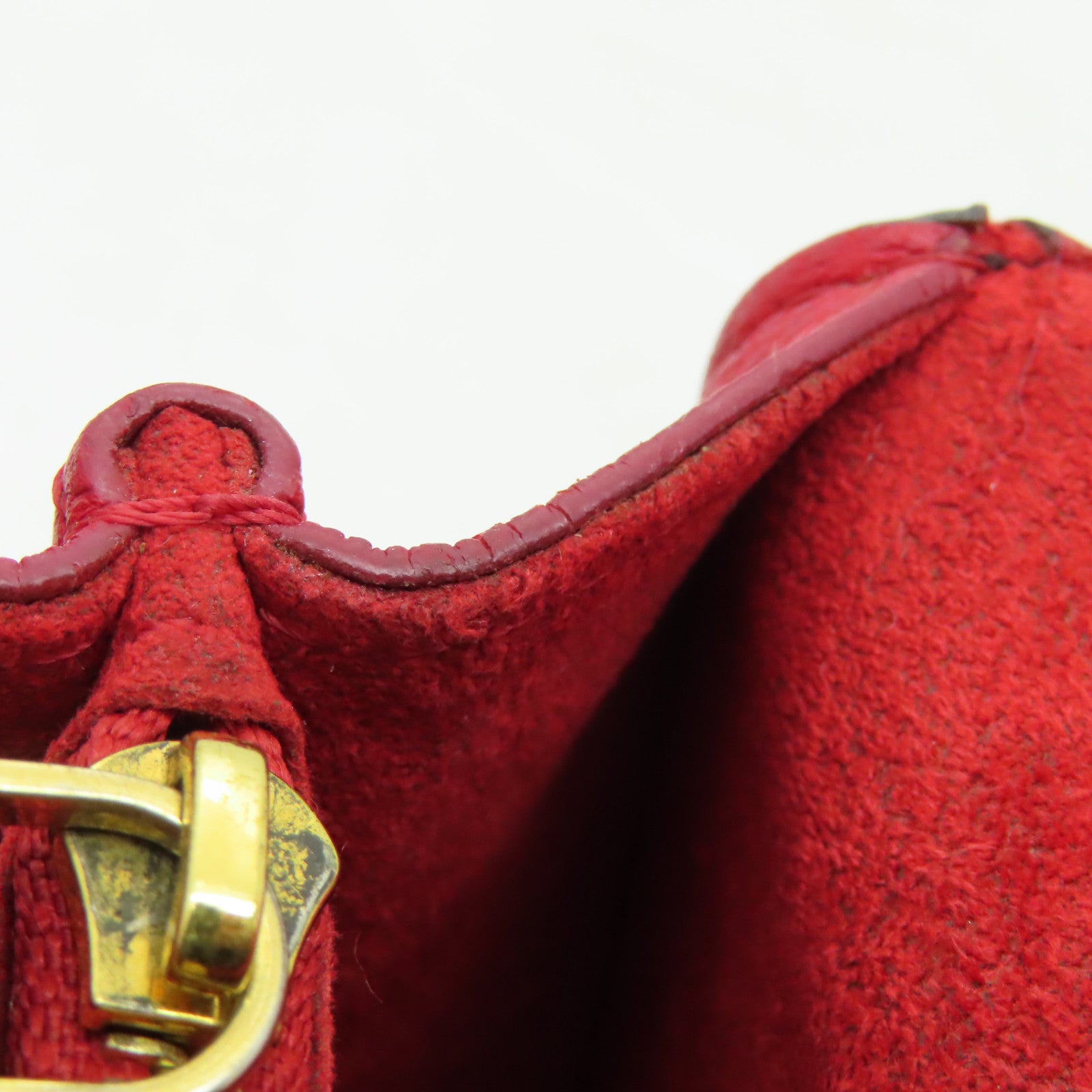 LOUIS VUITTON Monogram Victoire金扣鏈帶肩背袋啡色/紅色