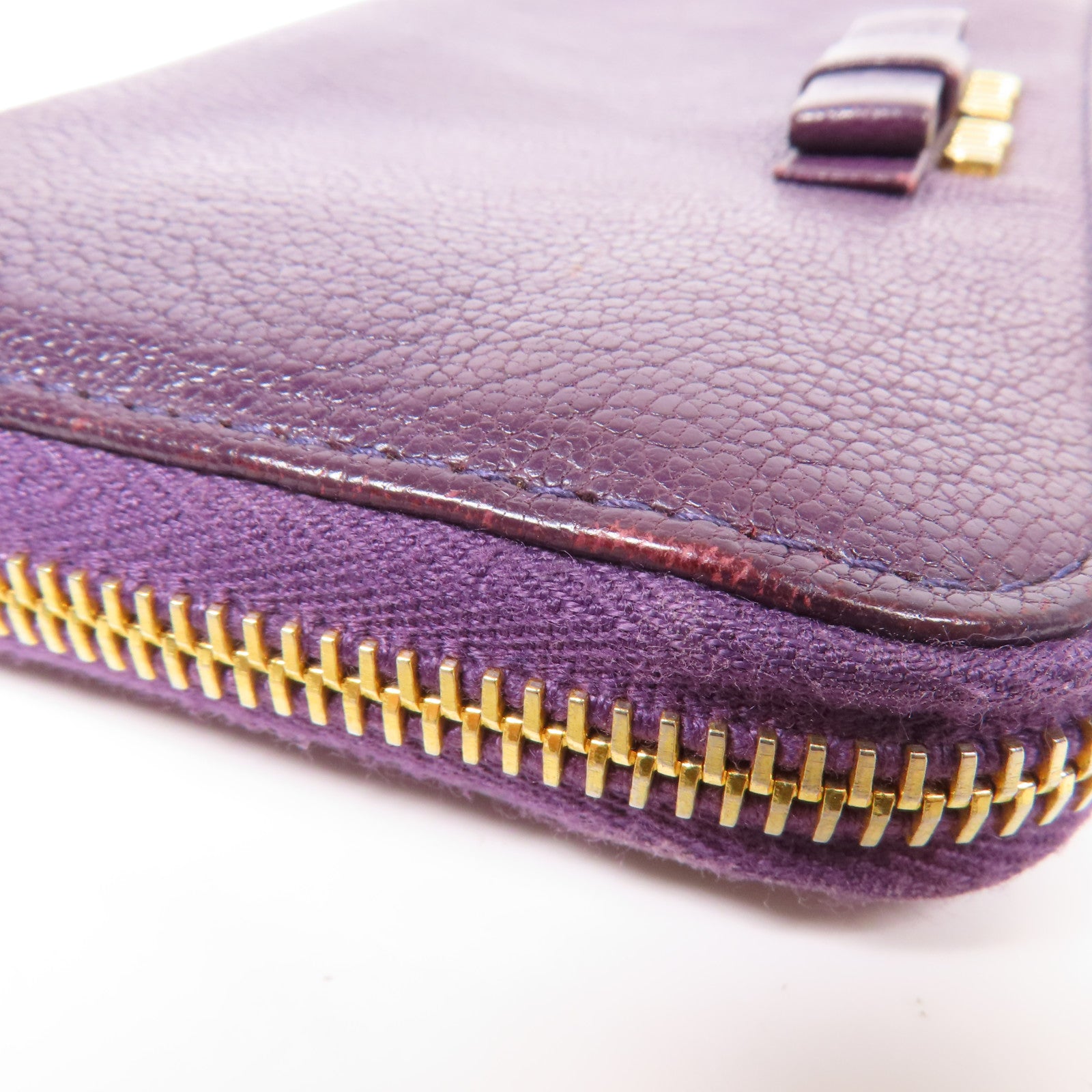 Miu Miu 牛皮皮革Long Wallet金扣長錢包