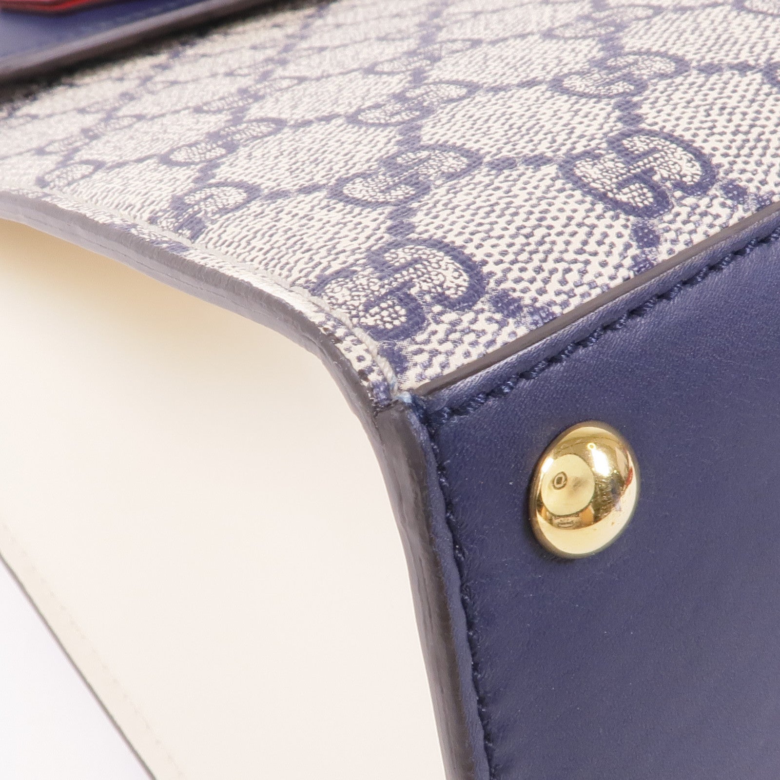 GUCCI 塗層帆布/皮革2 Way Shoulder金扣手挽肩背兩用袋