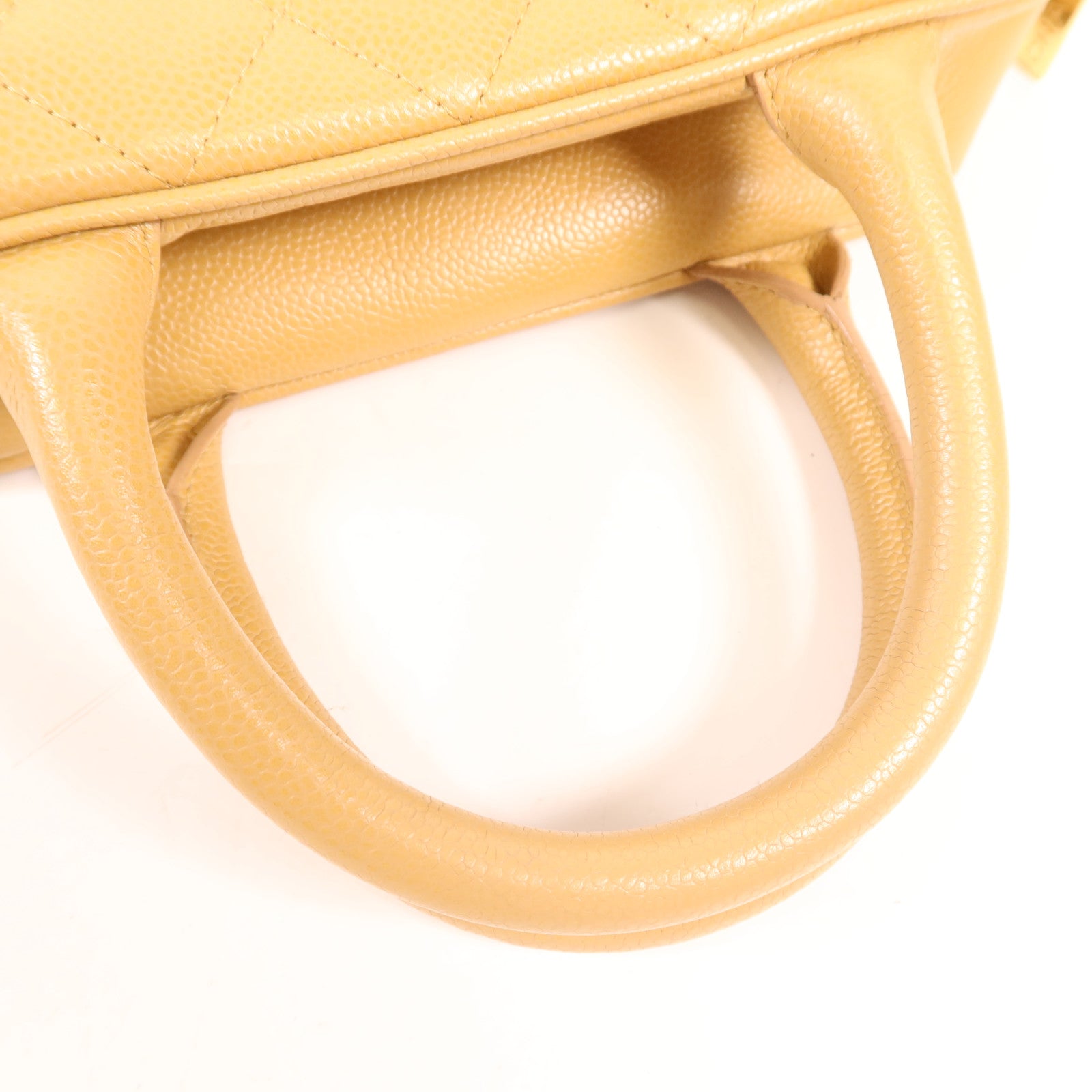CHANEL 牛皮皮革Hand Bag金扣手挽袋