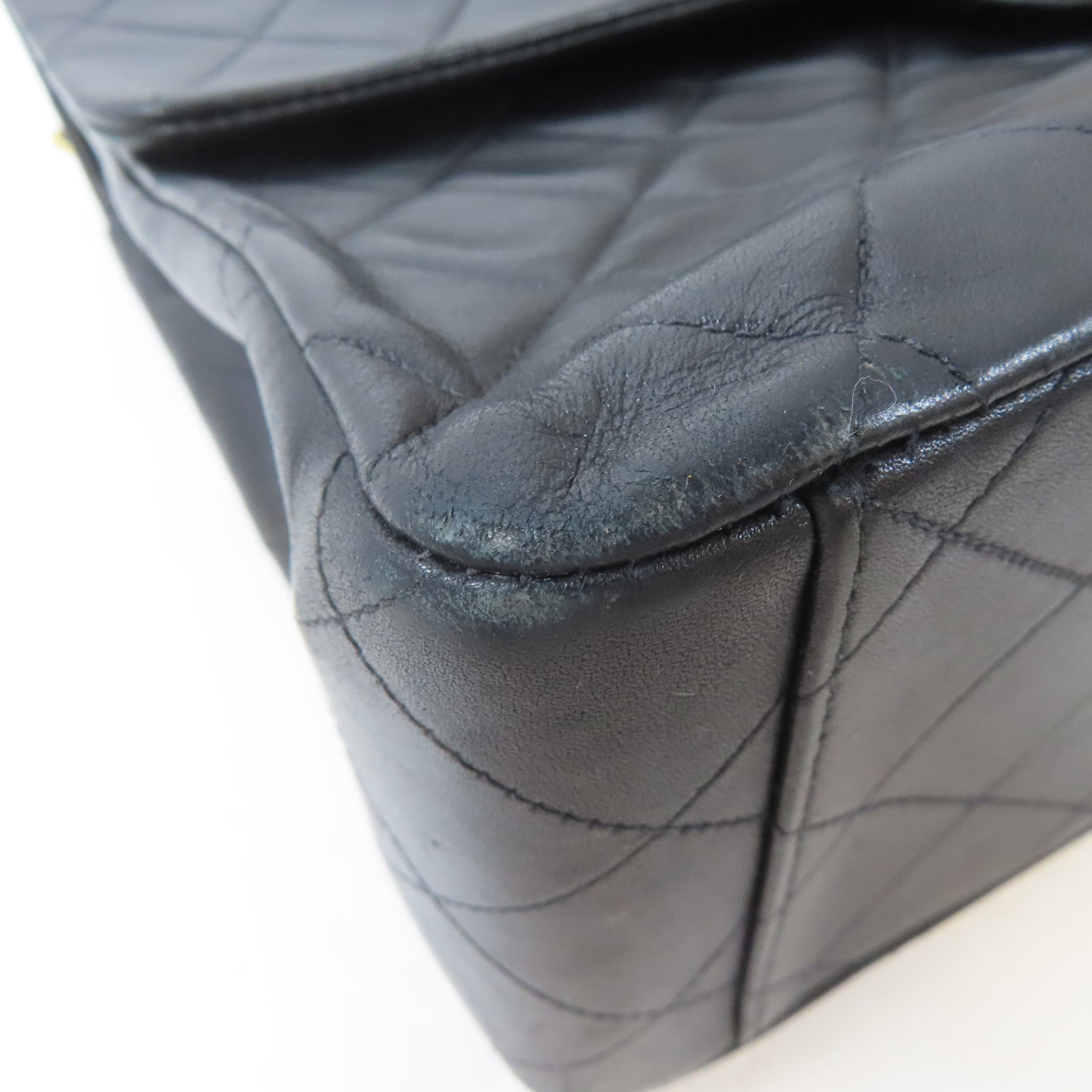 CHANEL 【激減優惠】菱格牛皮皮革Vintage Classic Flap Bag金扣鏈帶肩背袋黑色