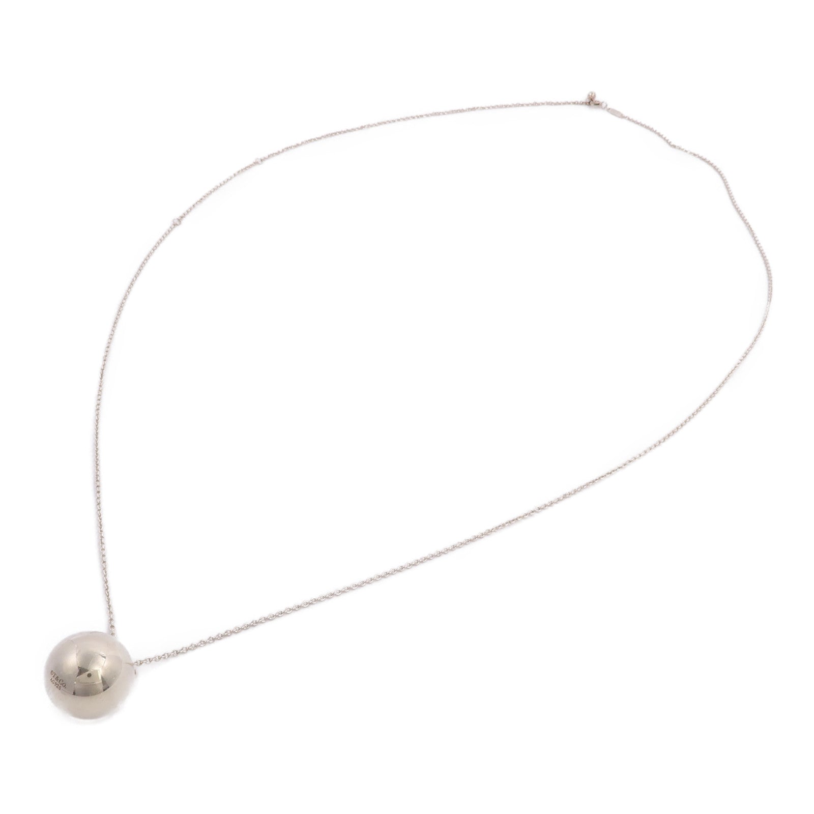 TIFFANY＆CO 925純銀Hardwear Ball Necklace項鍊