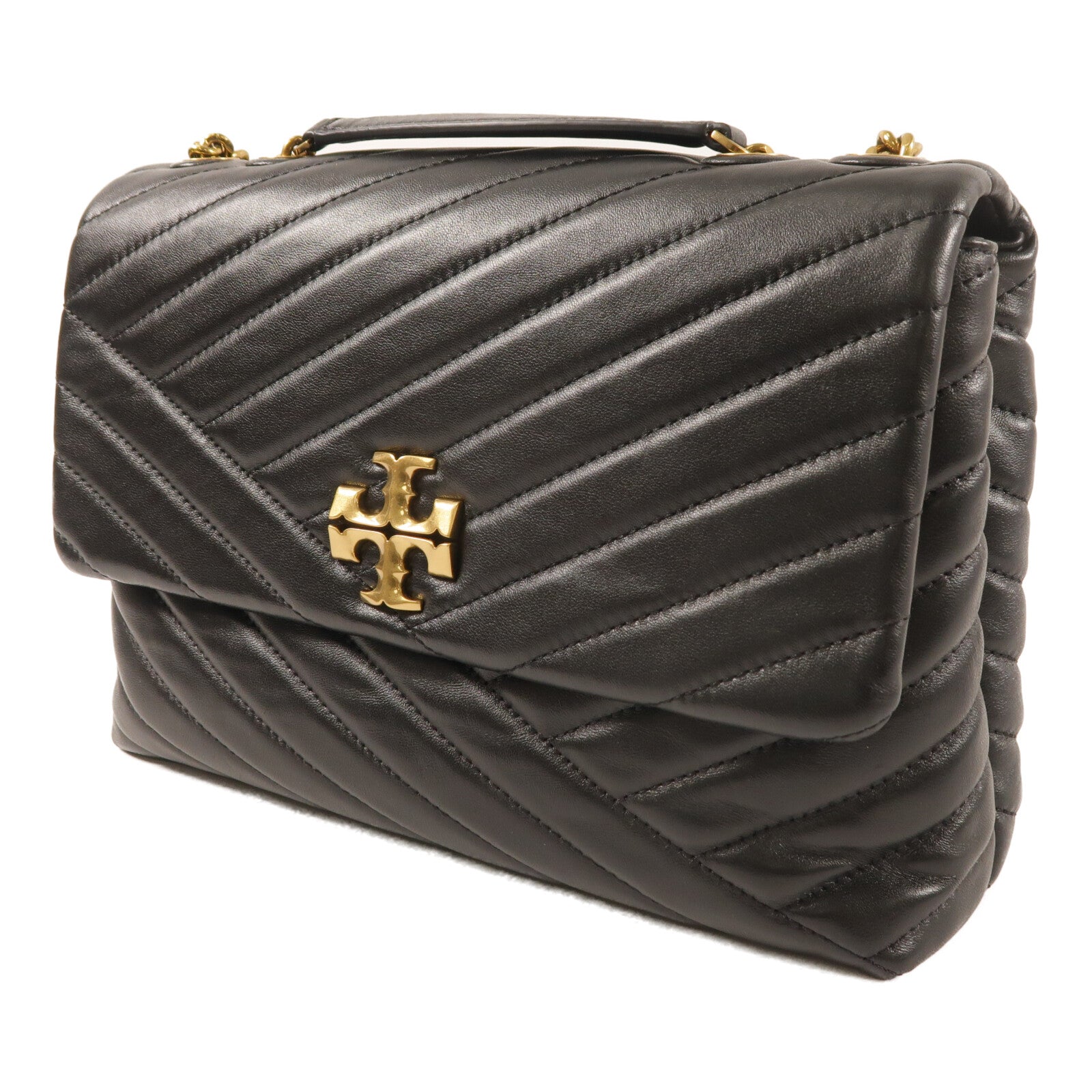 Tory Burch 牛皮皮革KIRA CHEVRON金扣鏈帶肩背袋