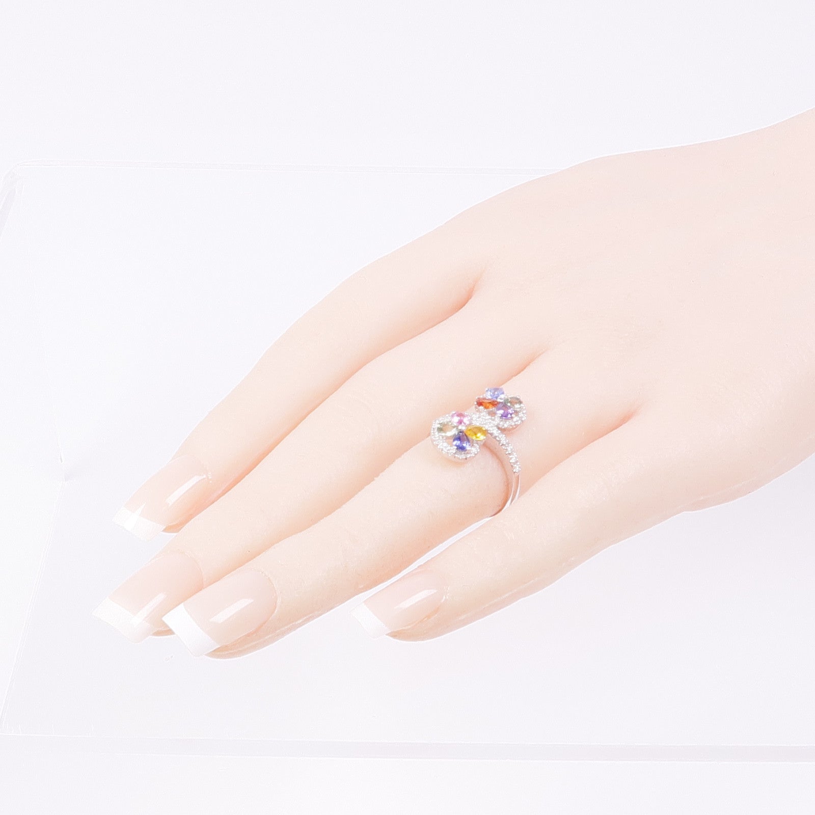 JEWELRY 18K白金Sapphire Diamond Ring藍寶石/鑽石戒指US#5.75