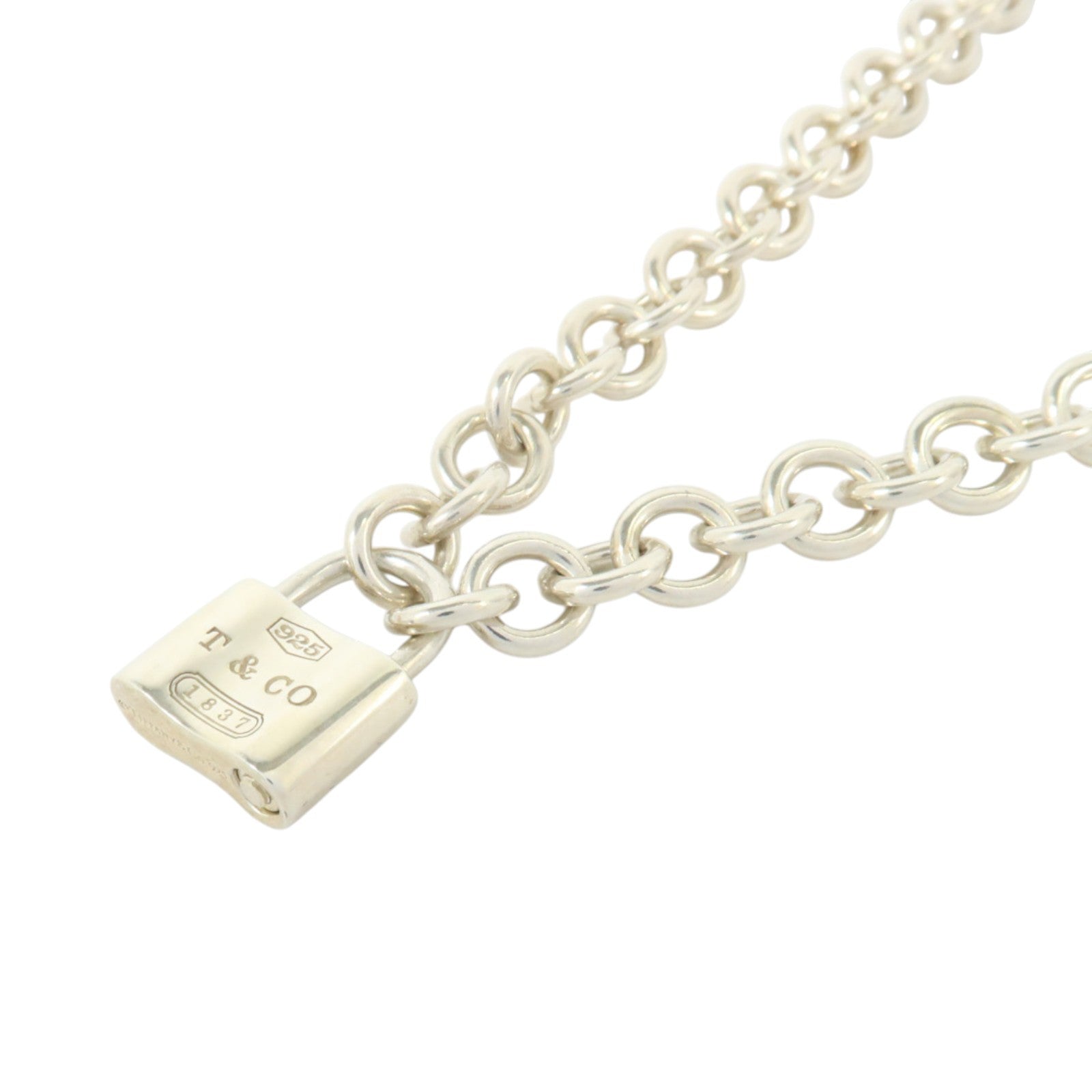 TIFFANY＆CO 925純銀1837 Lock Necklace項鍊