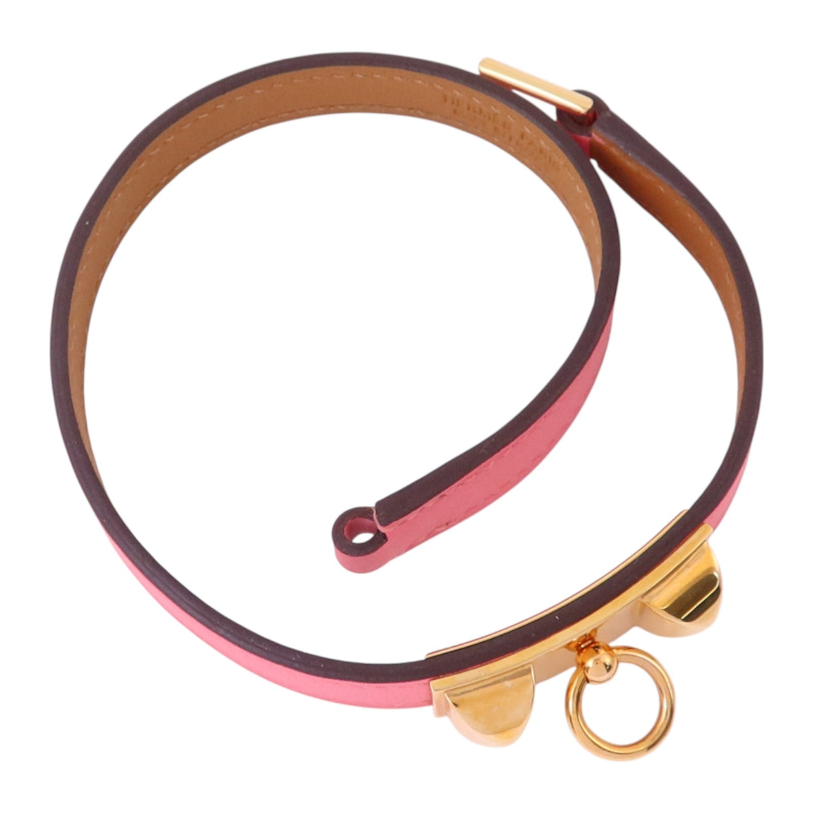 HERMES 【激減優惠】Swift皮革Rivale Double Tour Bracelet金扣手鏈
