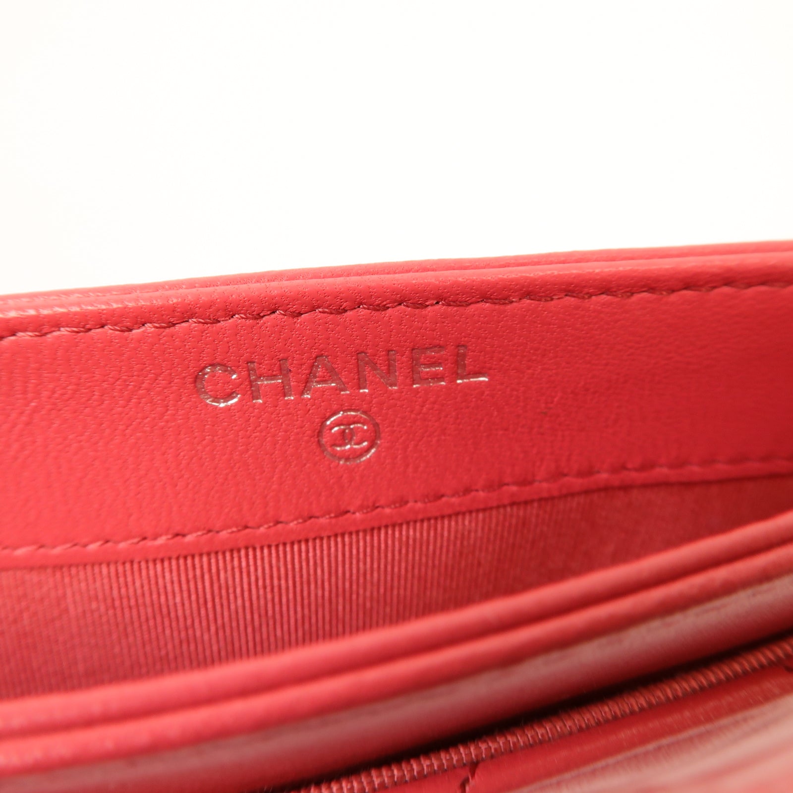 CHANEL 【激減優惠】菱格羊皮皮革Clutch Bag銀扣手拿包粉紅色