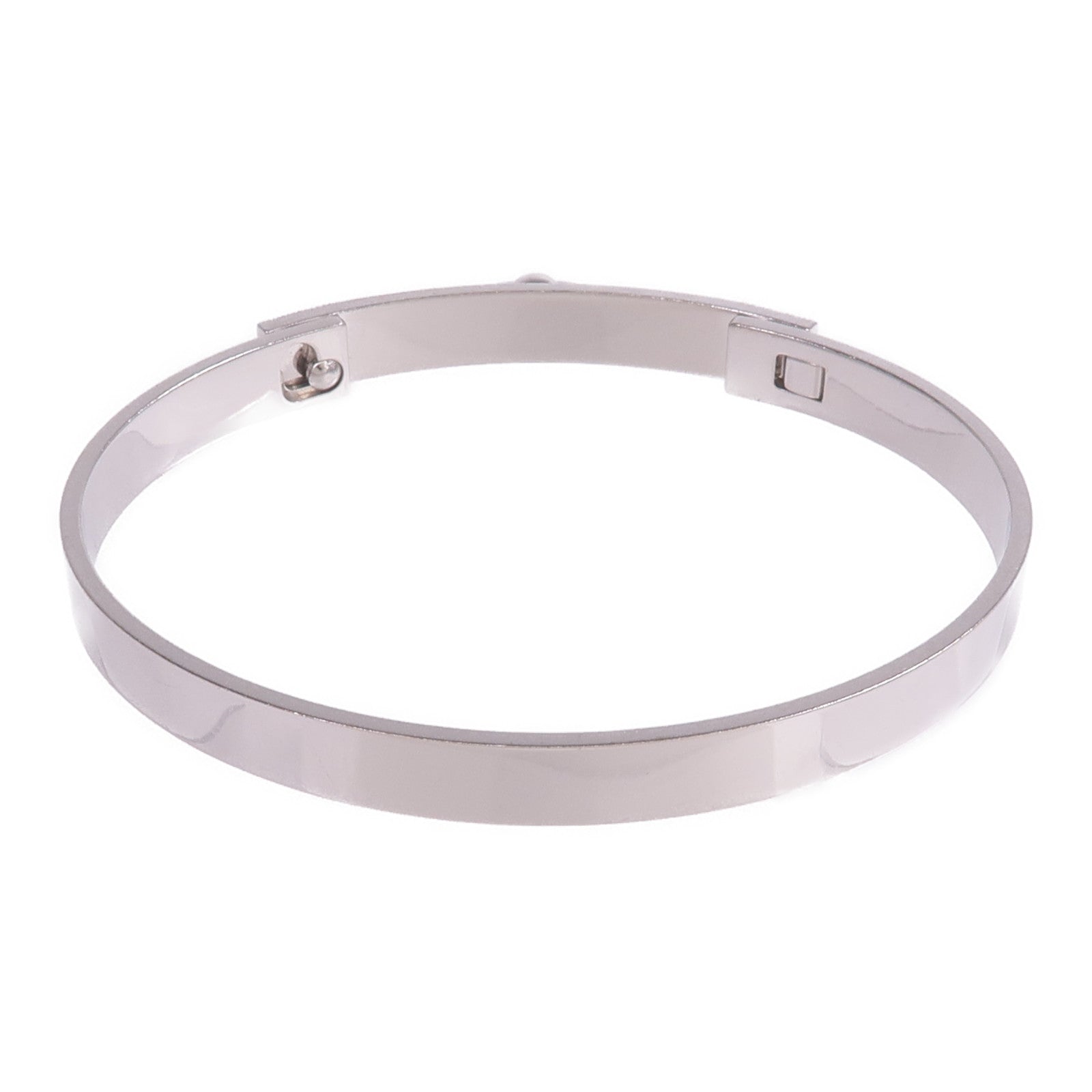 HERMES 18K白金Collier de Chien PM Bracelet鑽石手鐲
