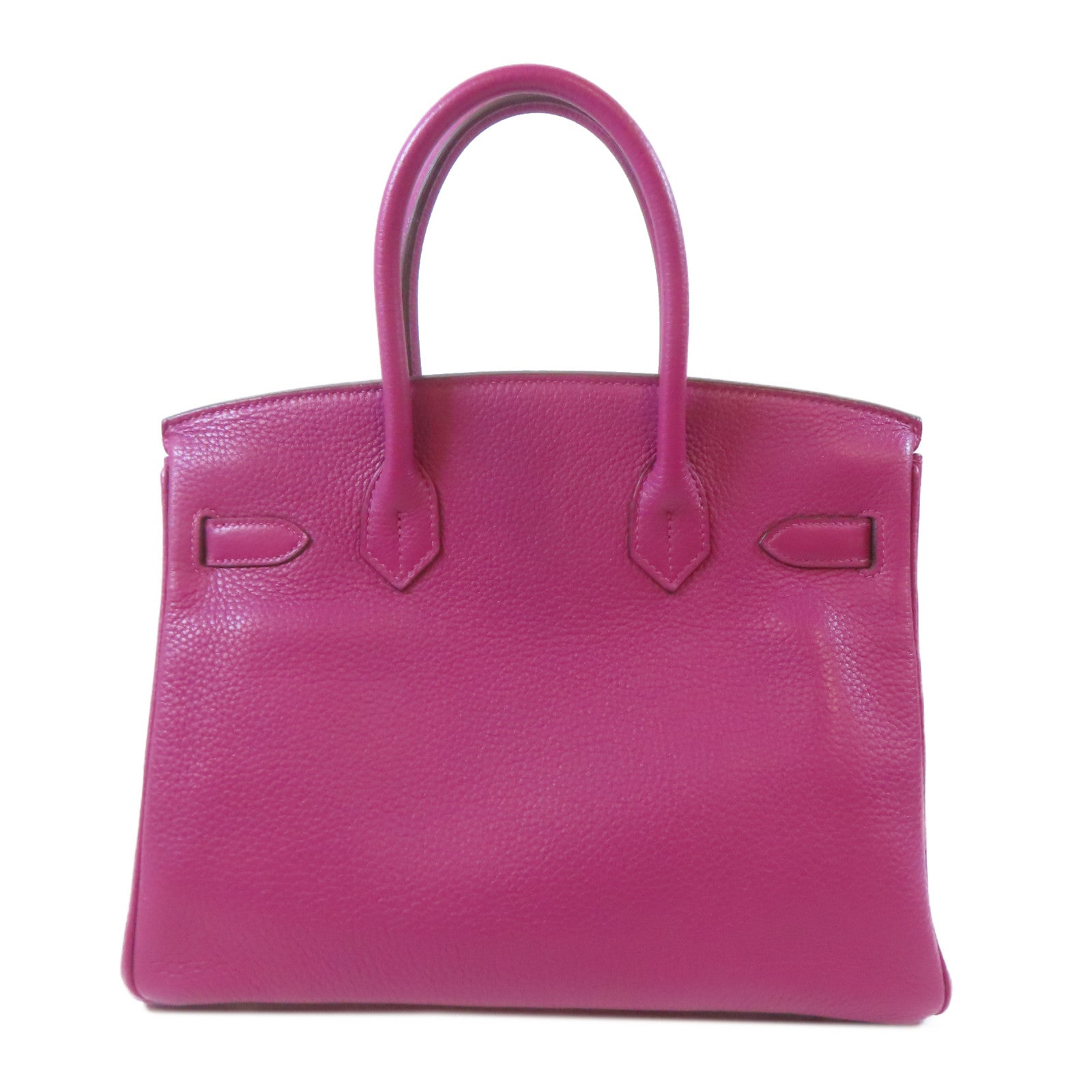 HERMES 【激減優惠】Clemence皮革Birkin 30銀扣手挽袋Rose Purple/桃紫色