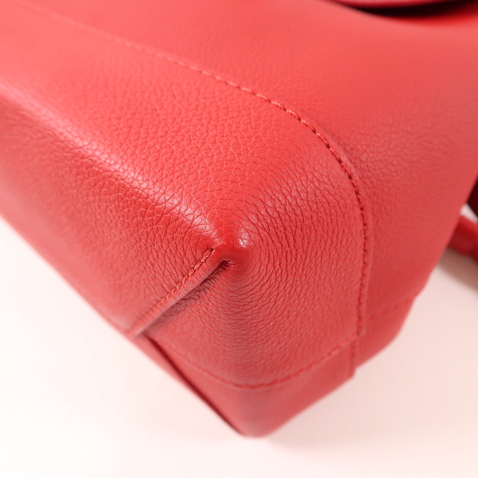 LOUIS VUITTON 牛皮皮革Lockme Backpack銀扣背包紅色
