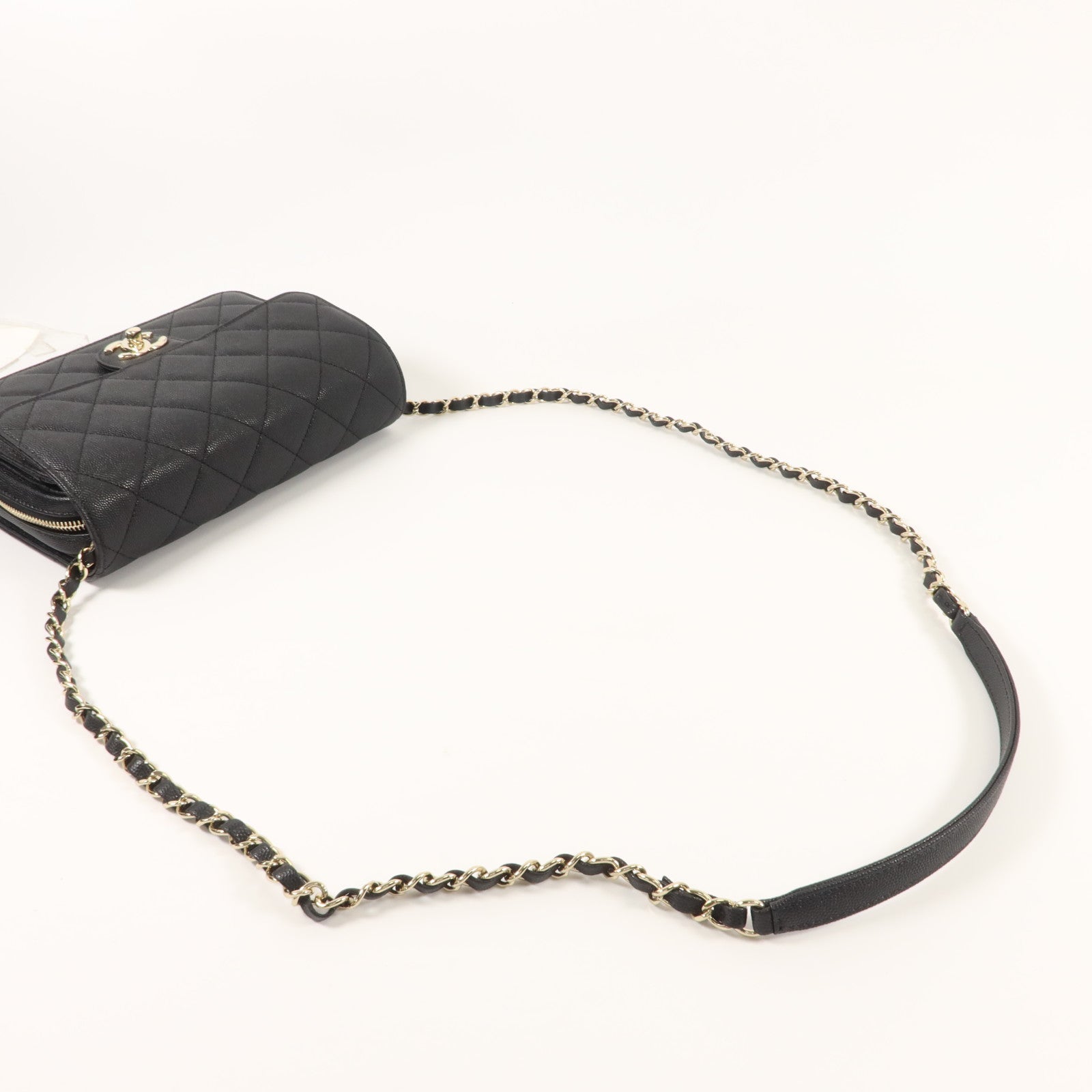 CHANEL 牛皮皮革Chain Shoulder鏈帶肩背袋