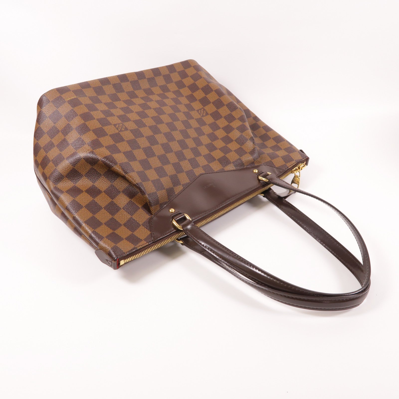 LOUIS VUITTON Damier Westminster GM金扣肩背袋棕色