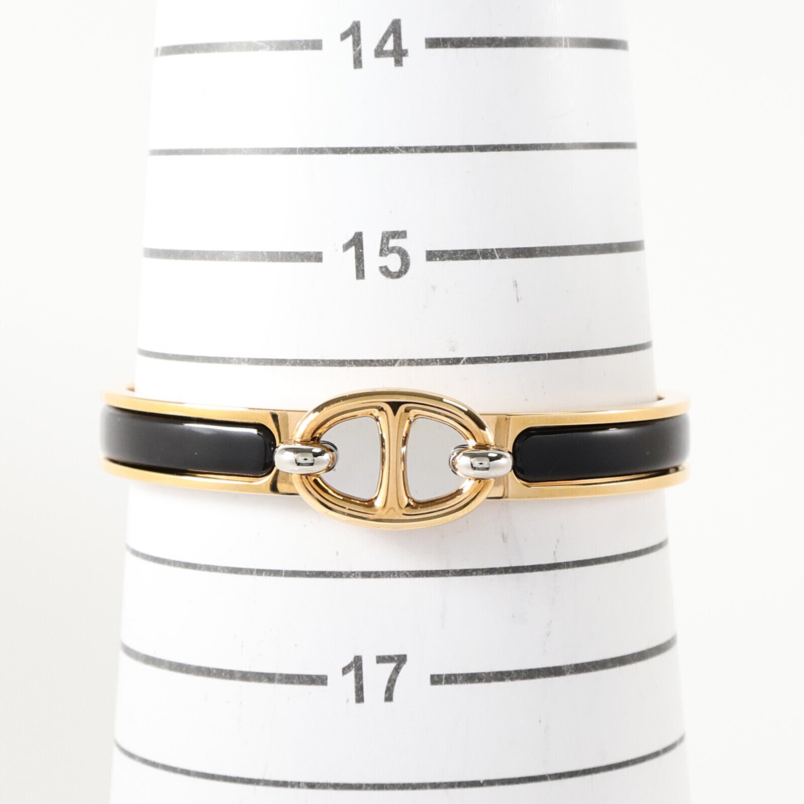 HERMES 金屬/琺瑯Mini Clic Chaine d'Ancre Bracelet金扣手鏈Black