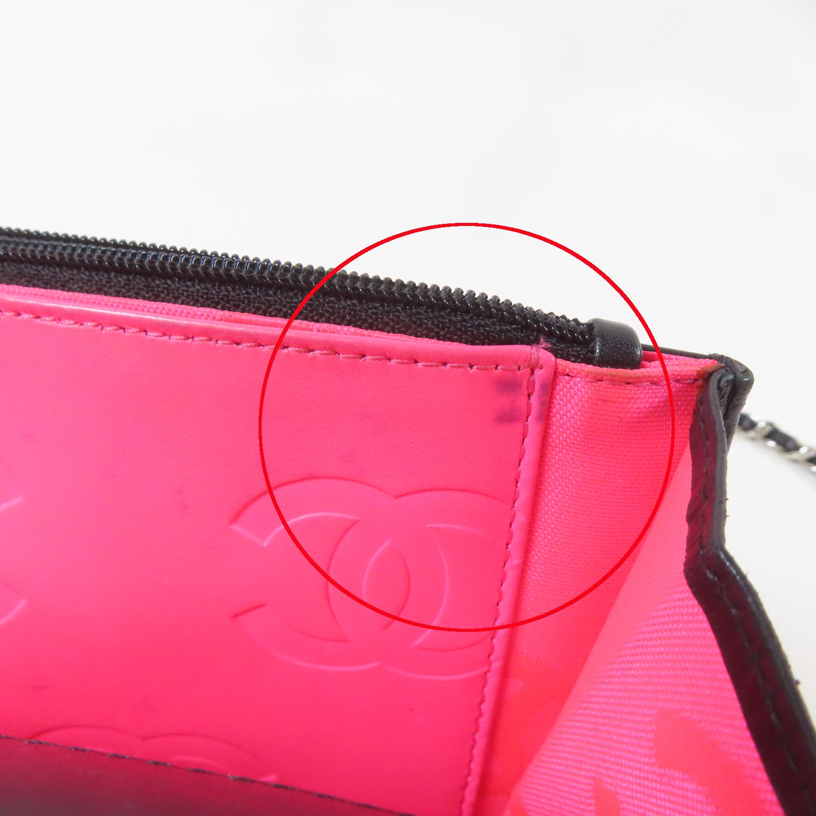 CHANEL 菱格牛皮皮革Cambon WOC Wallet On Chain銀扣鏈帶肩背袋黑色