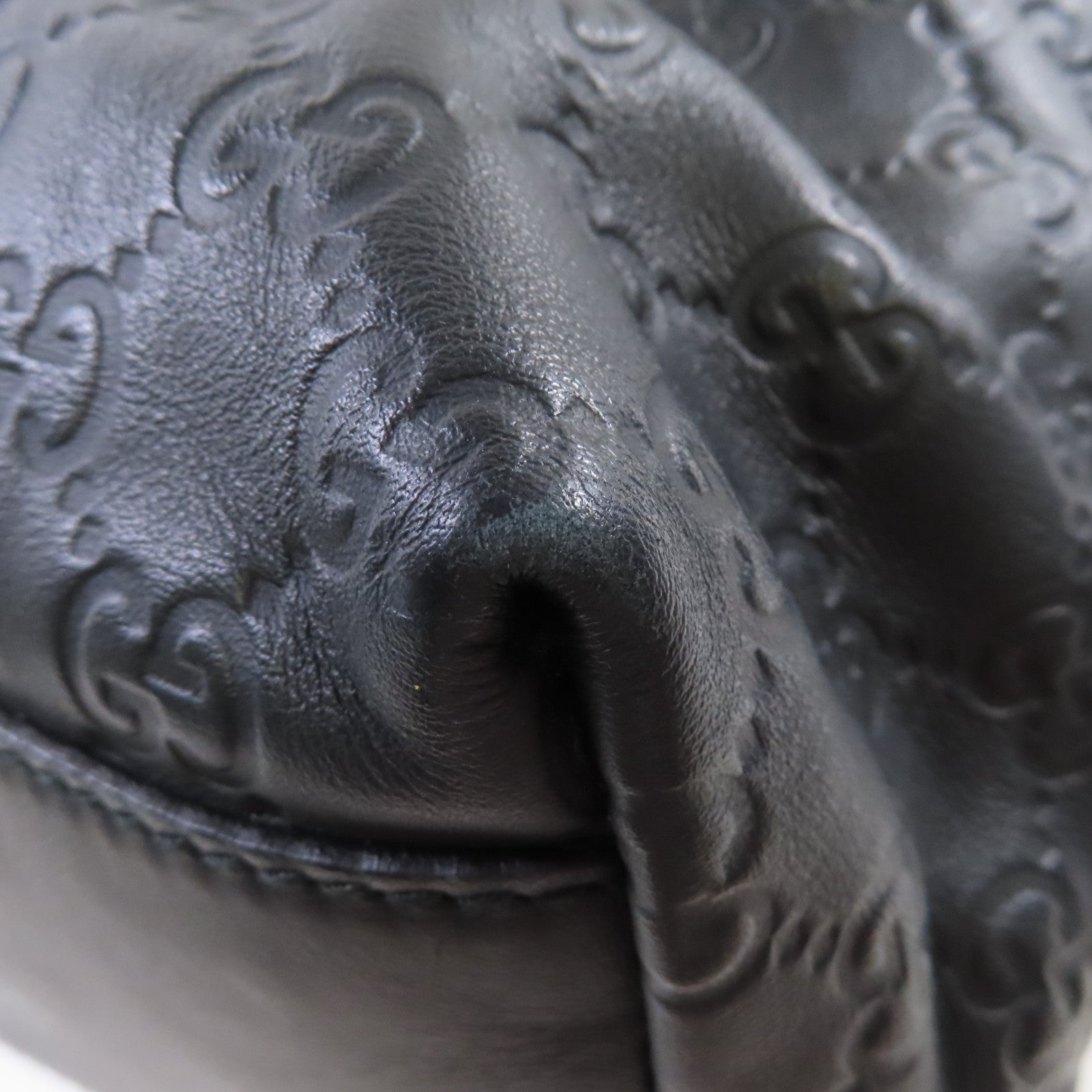 GUCCI 牛皮皮革Guccissima Tote Bag肩背袋黑色