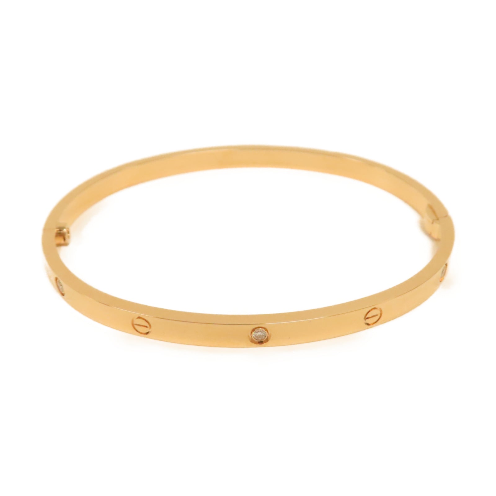 CARTIER 18K玫瑰金Love Bracelet 6 Diamond 0.15ct鑽石手鐲#18