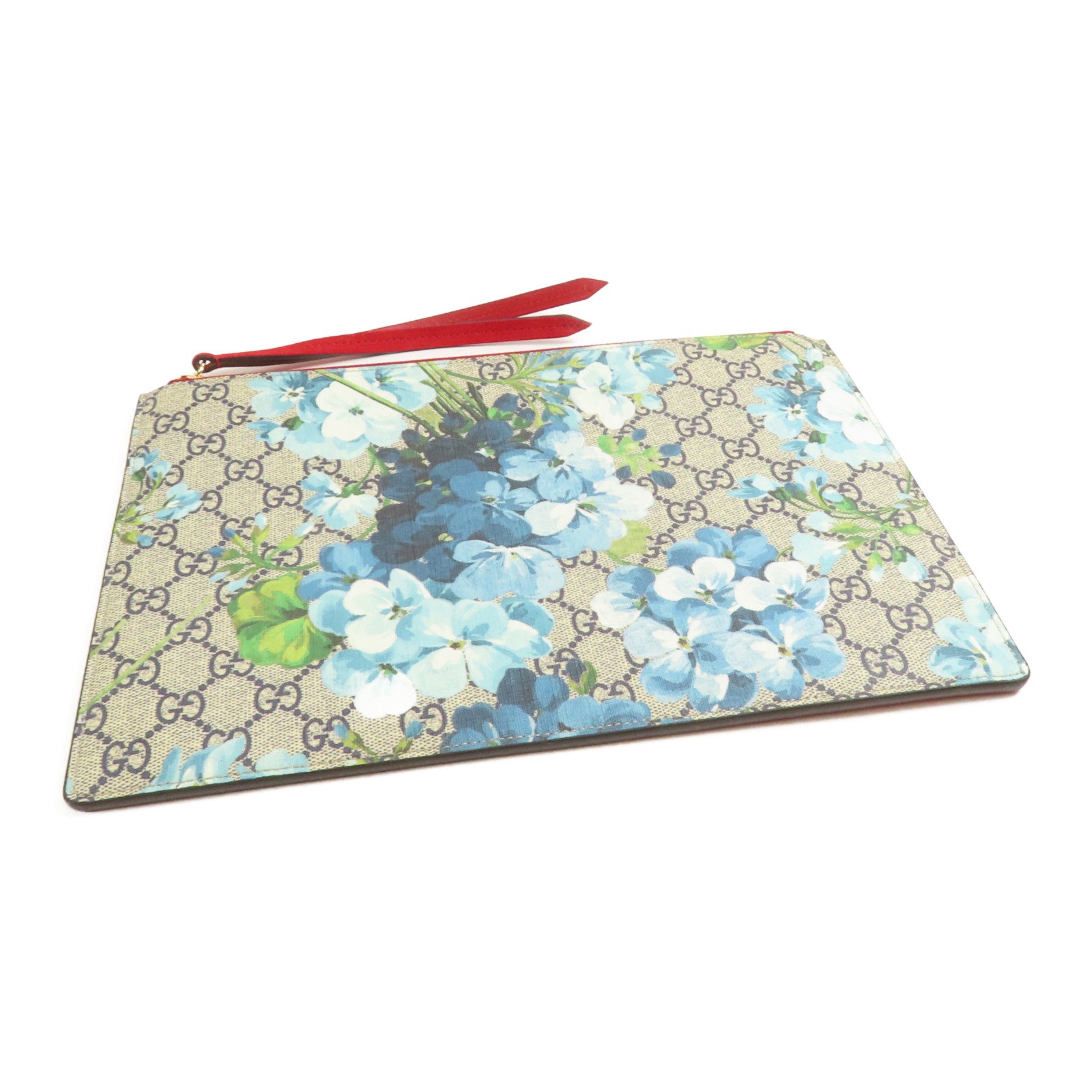 GUCCI 塗層帆布/麂皮皮革Clutch Bag金扣手拿包