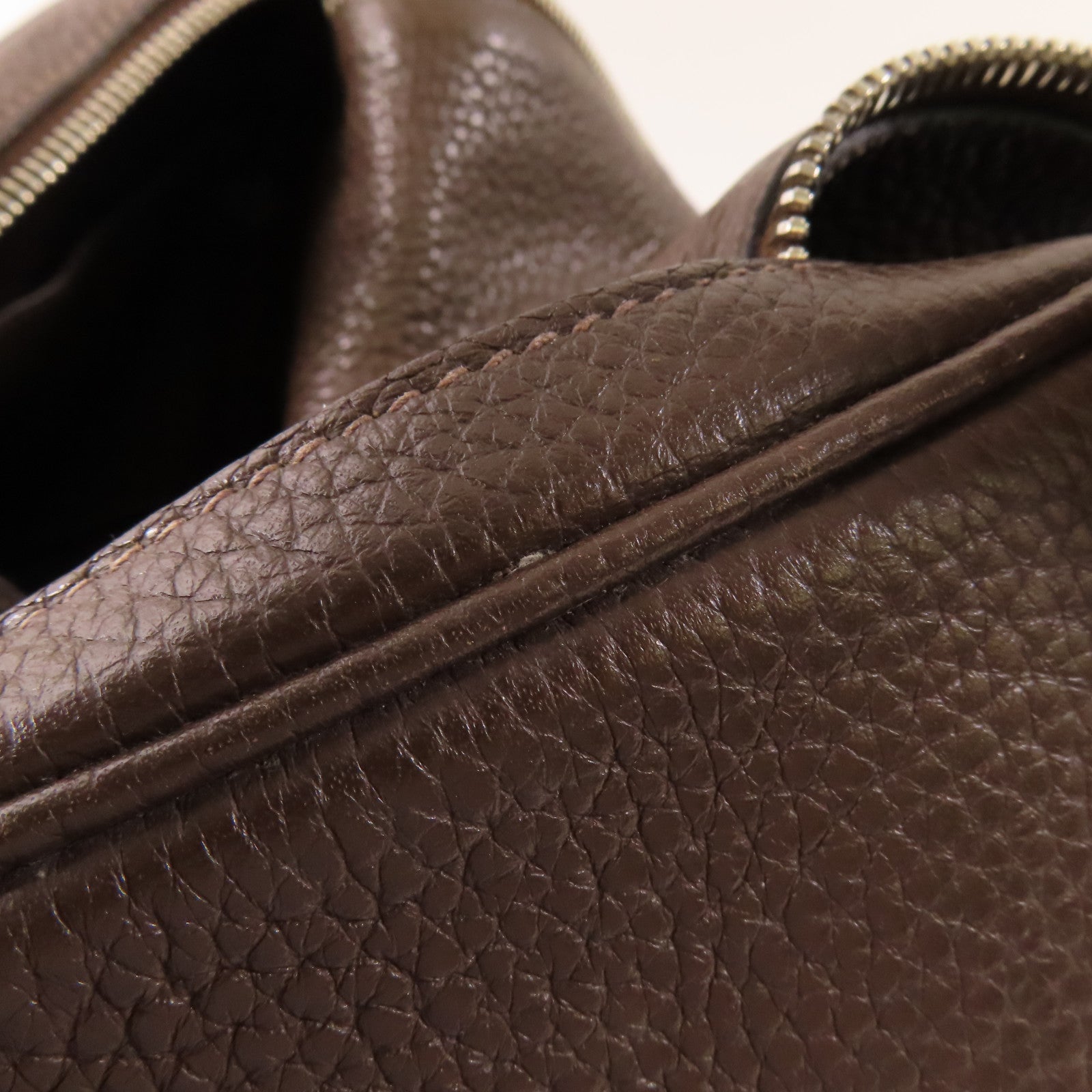HERMES Clemence皮革Lindy 30銀扣肩背袋Cafe