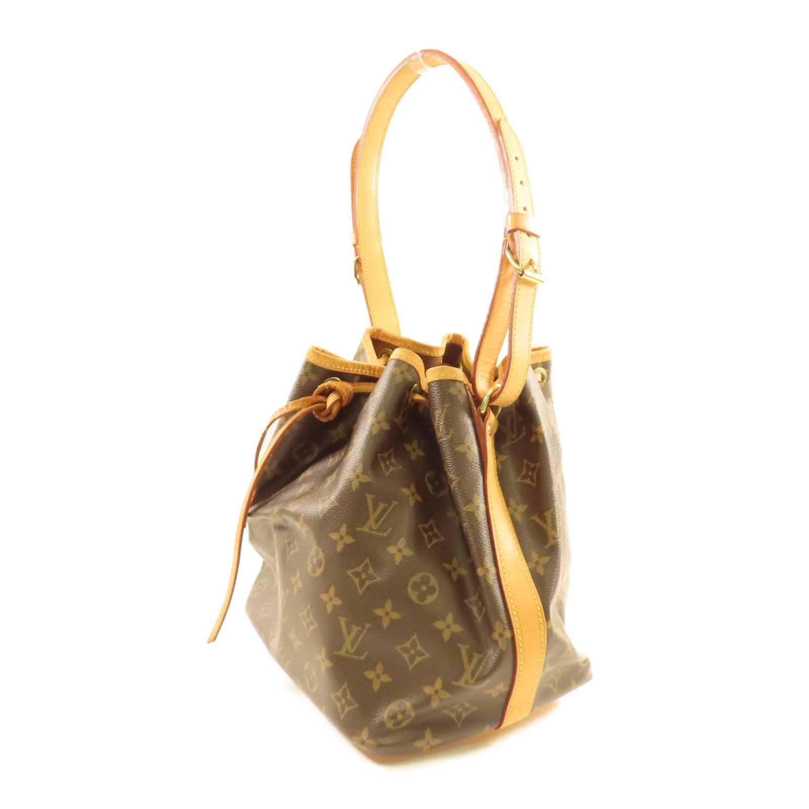 LOUIS VUITTON Monogram Petit Noe金扣肩背袋啡色