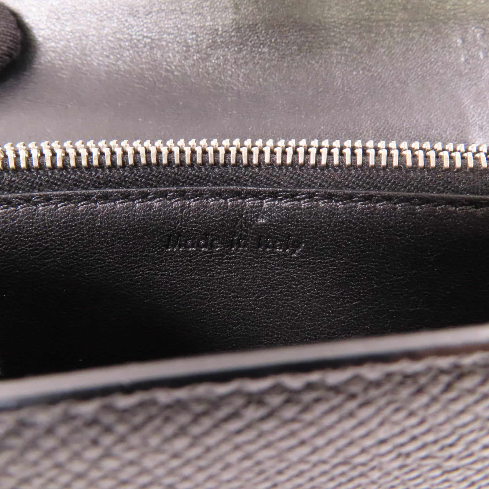 CELINE 牛皮皮革Trotteur Wallet銀扣錢包黑色
