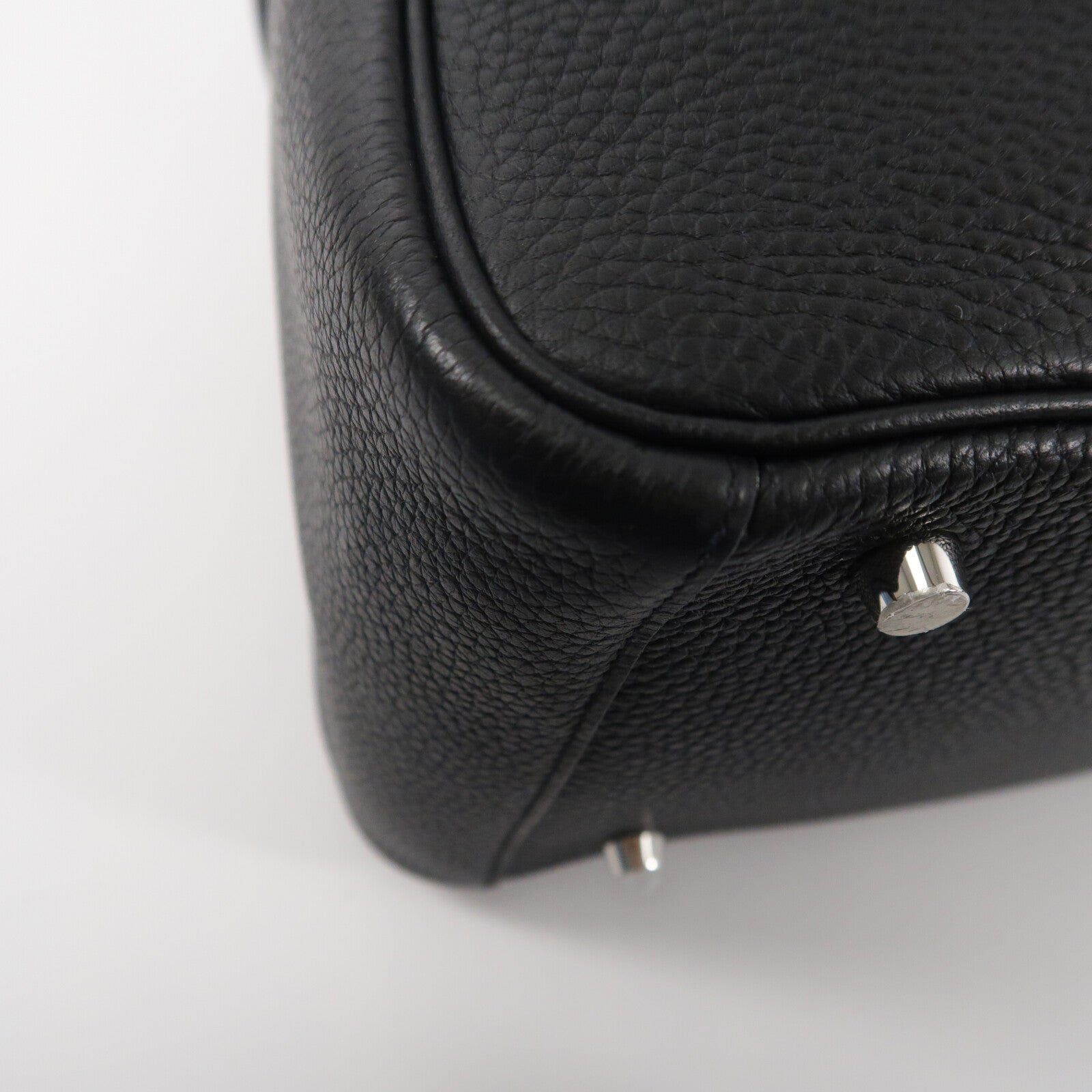 HERMES Clemence皮革Lindy 30手挽肩背兩用袋Noir