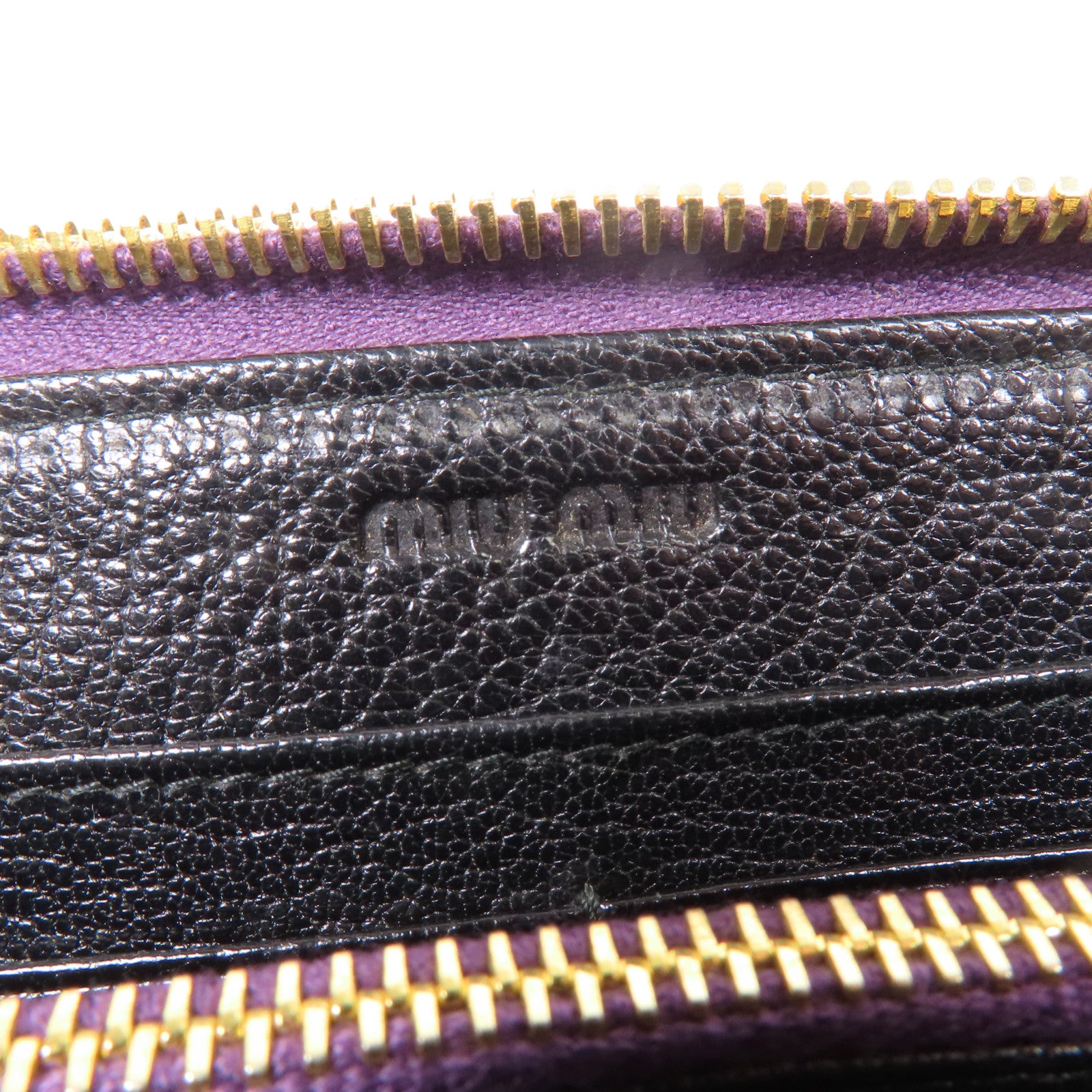 Miu Miu 牛皮皮革Long Wallet金扣長錢包