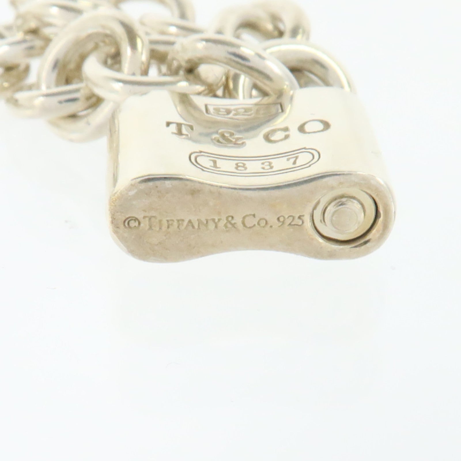 TIFFANY＆CO 925純銀1837 Lock Necklace項鍊