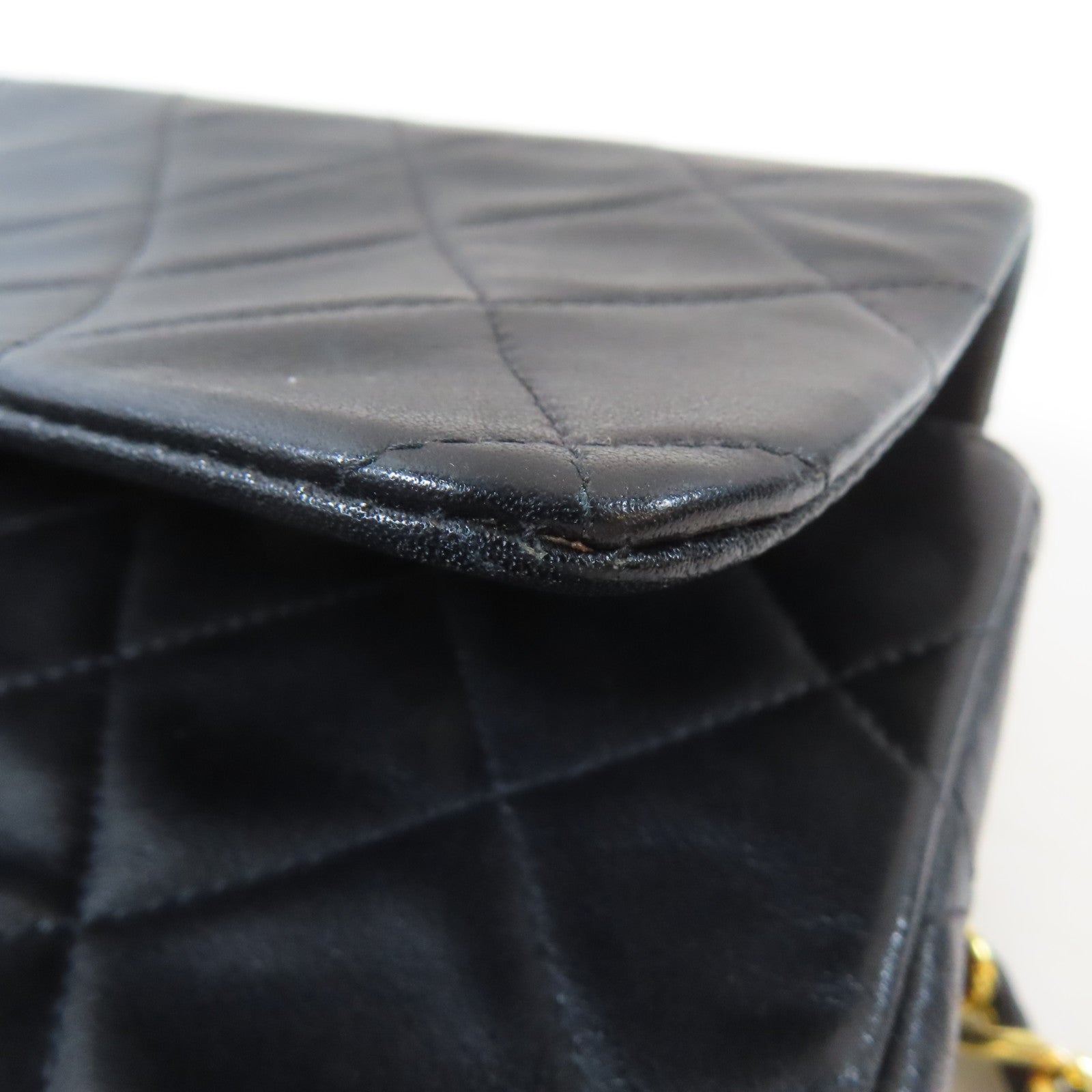 CHANEL 【激減優惠】菱格牛皮皮革Vintage Classic Flap Bag金扣鏈帶肩背袋黑色