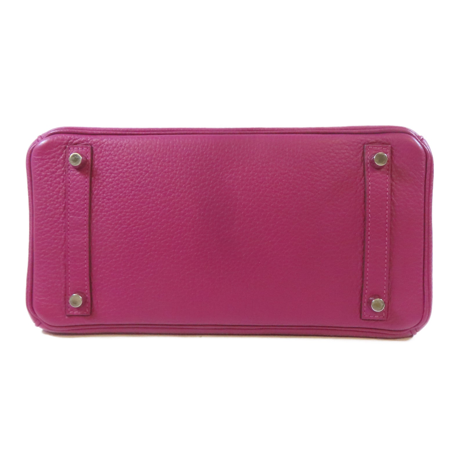 HERMES 【激減優惠】Clemence皮革Birkin 30銀扣手挽袋Rose Purple/桃紫色