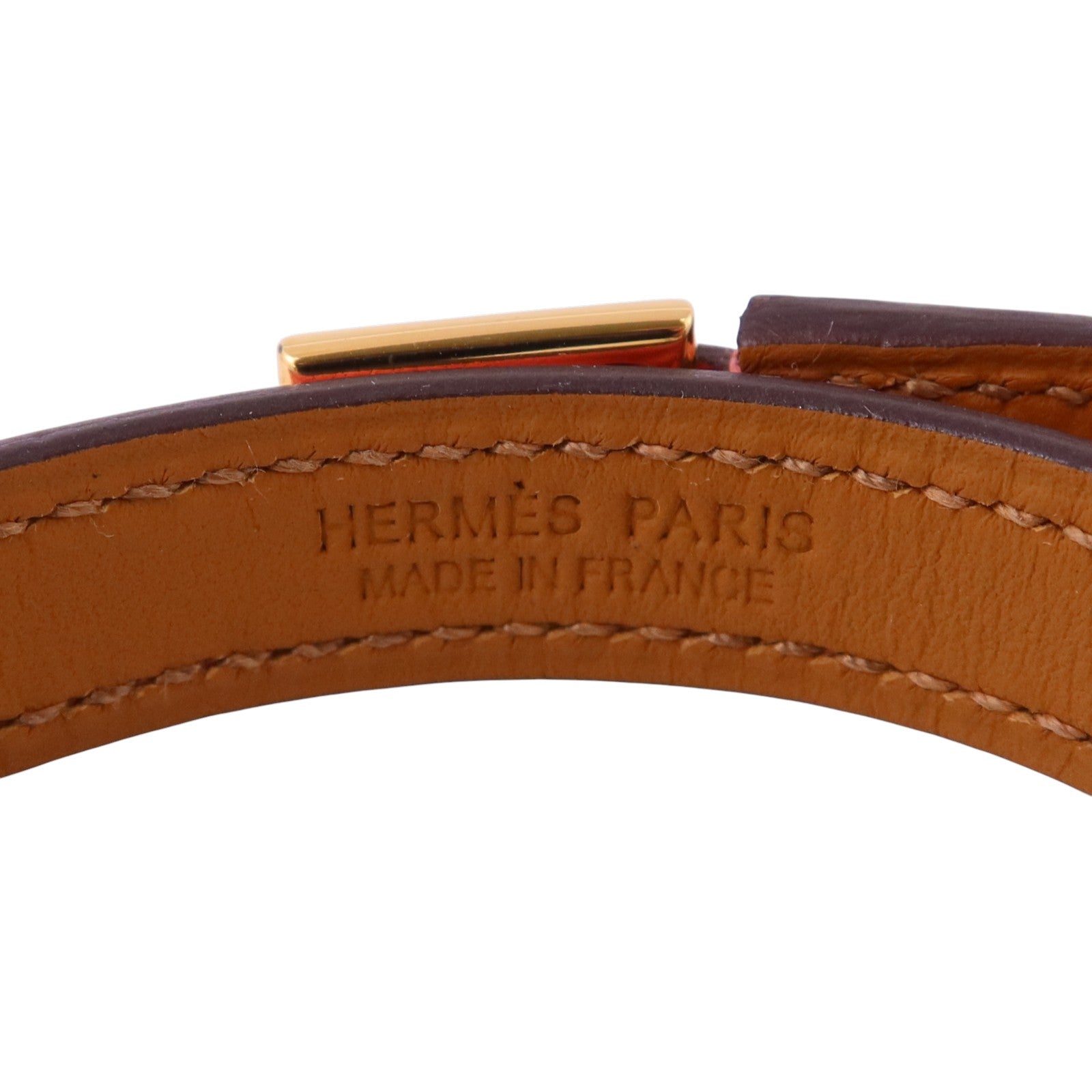 HERMES 【激減優惠】Swift皮革Rivale Double Tour Bracelet金扣手鏈
