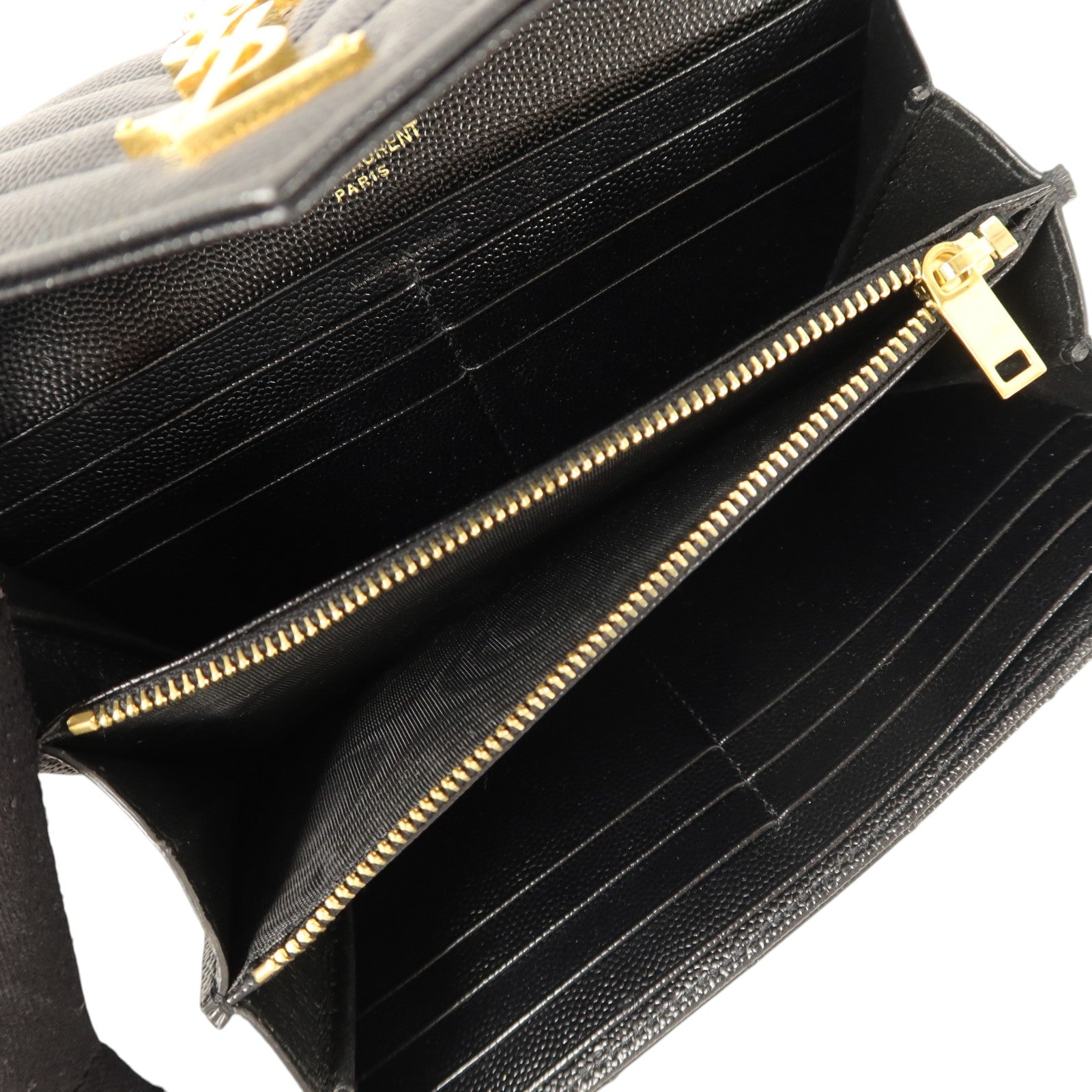 SAINT LAURENT 牛皮Cassandre Matelasse Long Wallet金扣長錢包
