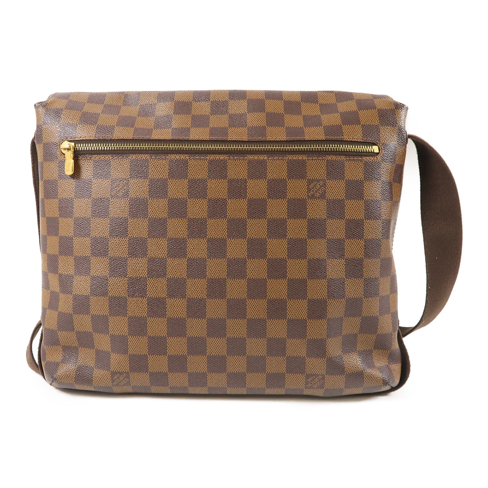 LOUIS VUITTON Damier Brooklyn MM金扣肩背袋啡色