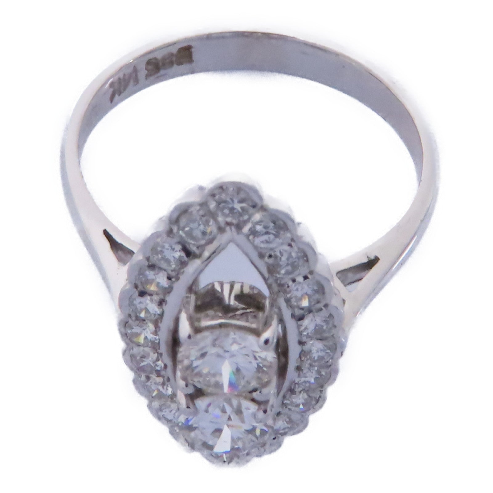 JEWELRY 14K白金Diamond Ring鑽石戒指US#6.25
