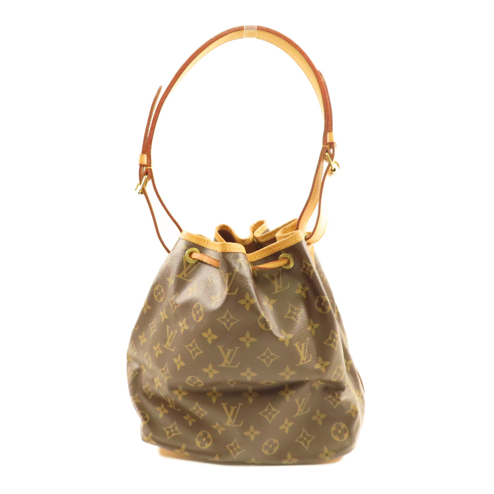 LOUIS VUITTON Monogram Petit Noe金扣肩背袋啡色