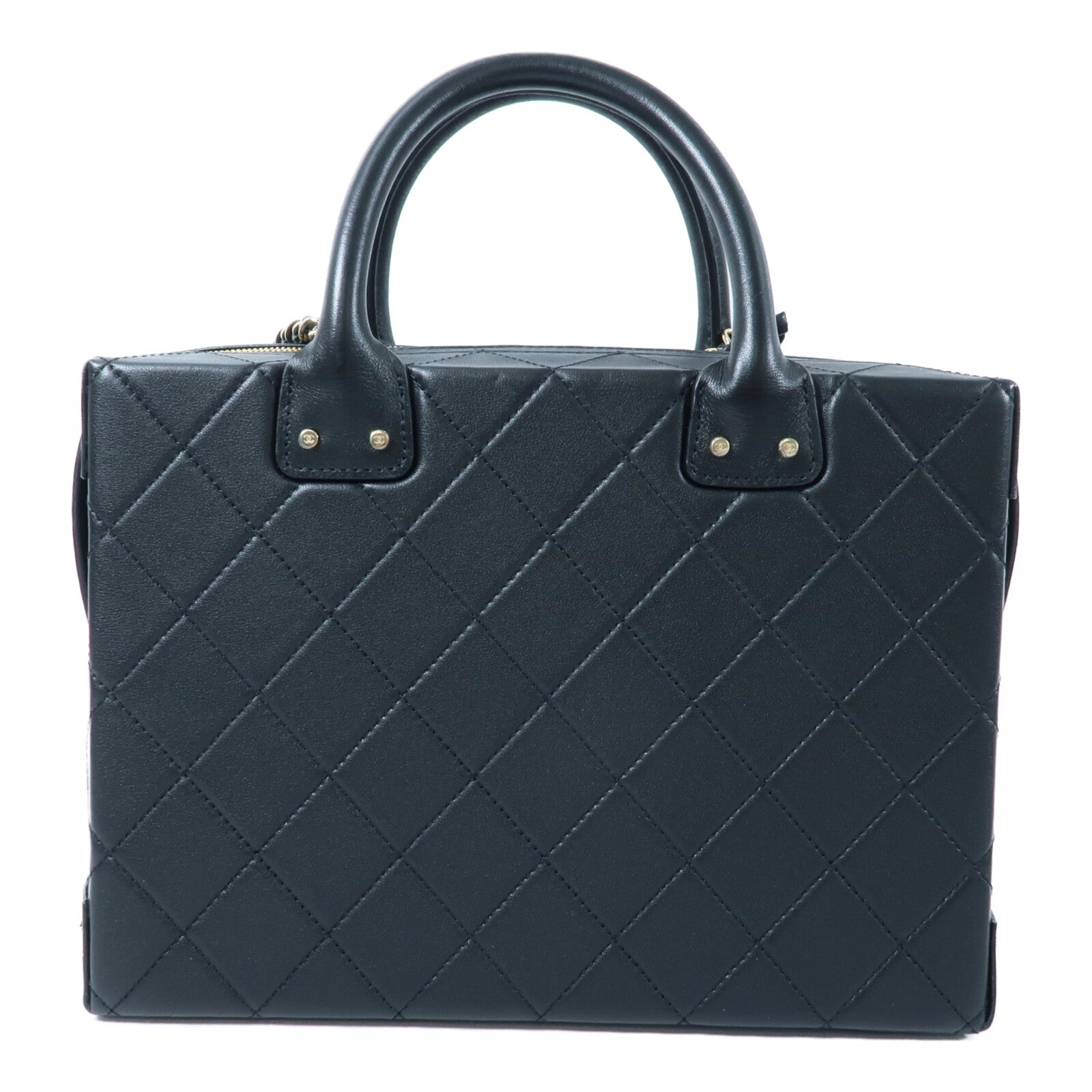 CHANEL 牛皮皮革Chain Shoulder鏈帶手挽肩背兩用袋