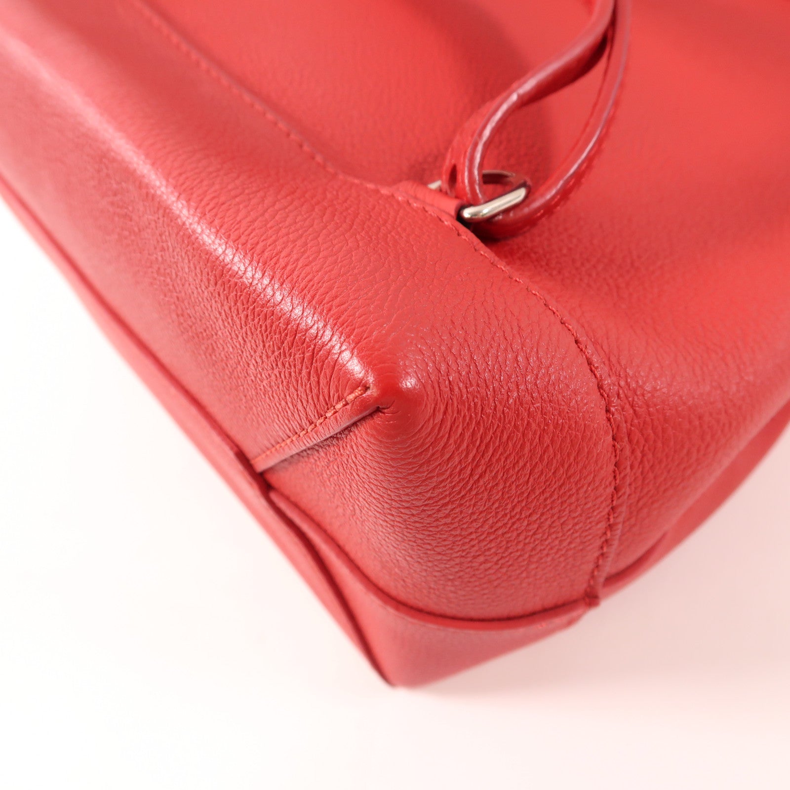 LOUIS VUITTON 牛皮皮革Lockme Backpack銀扣背包紅色