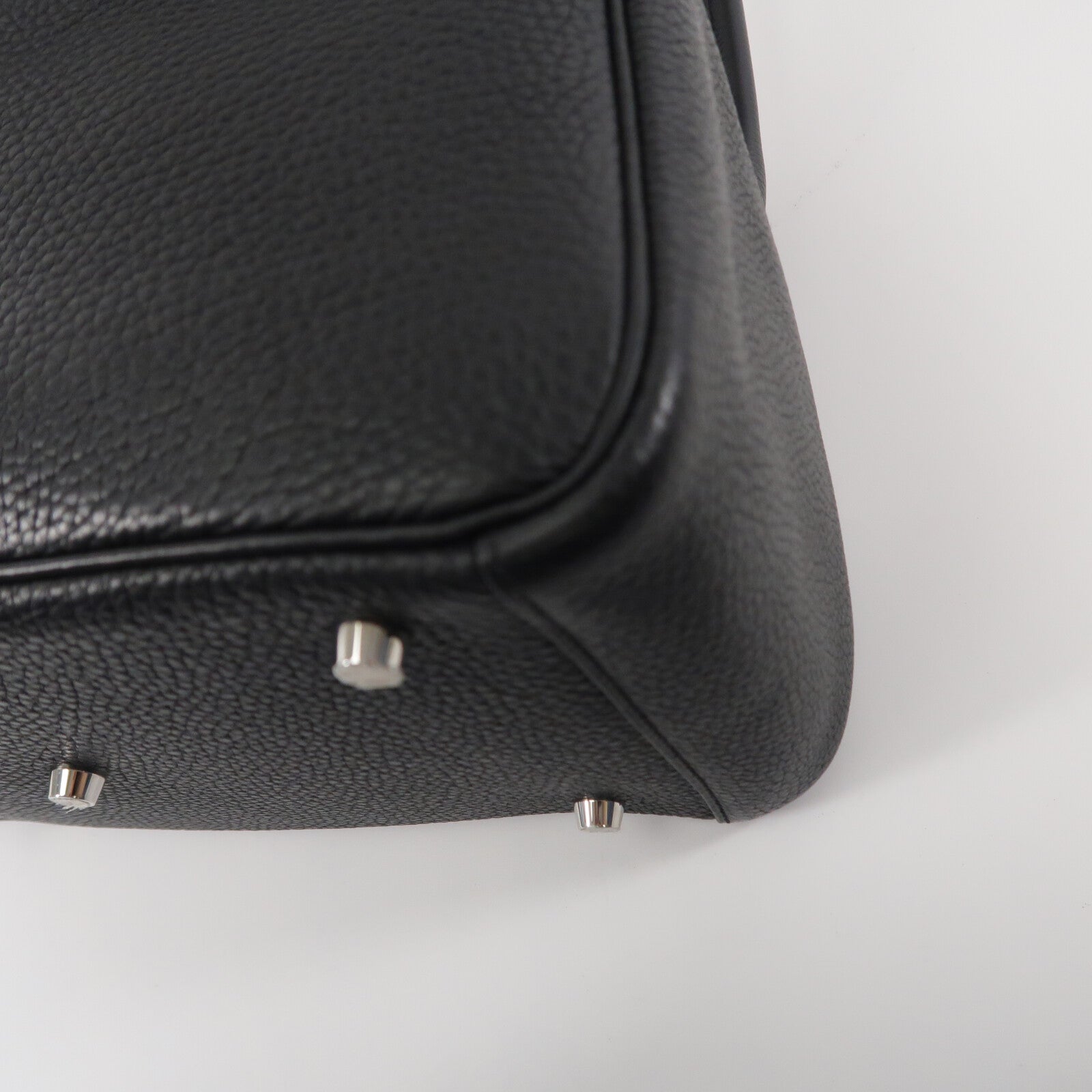 HERMES Clemence皮革Lindy 30手挽肩背兩用袋Noir