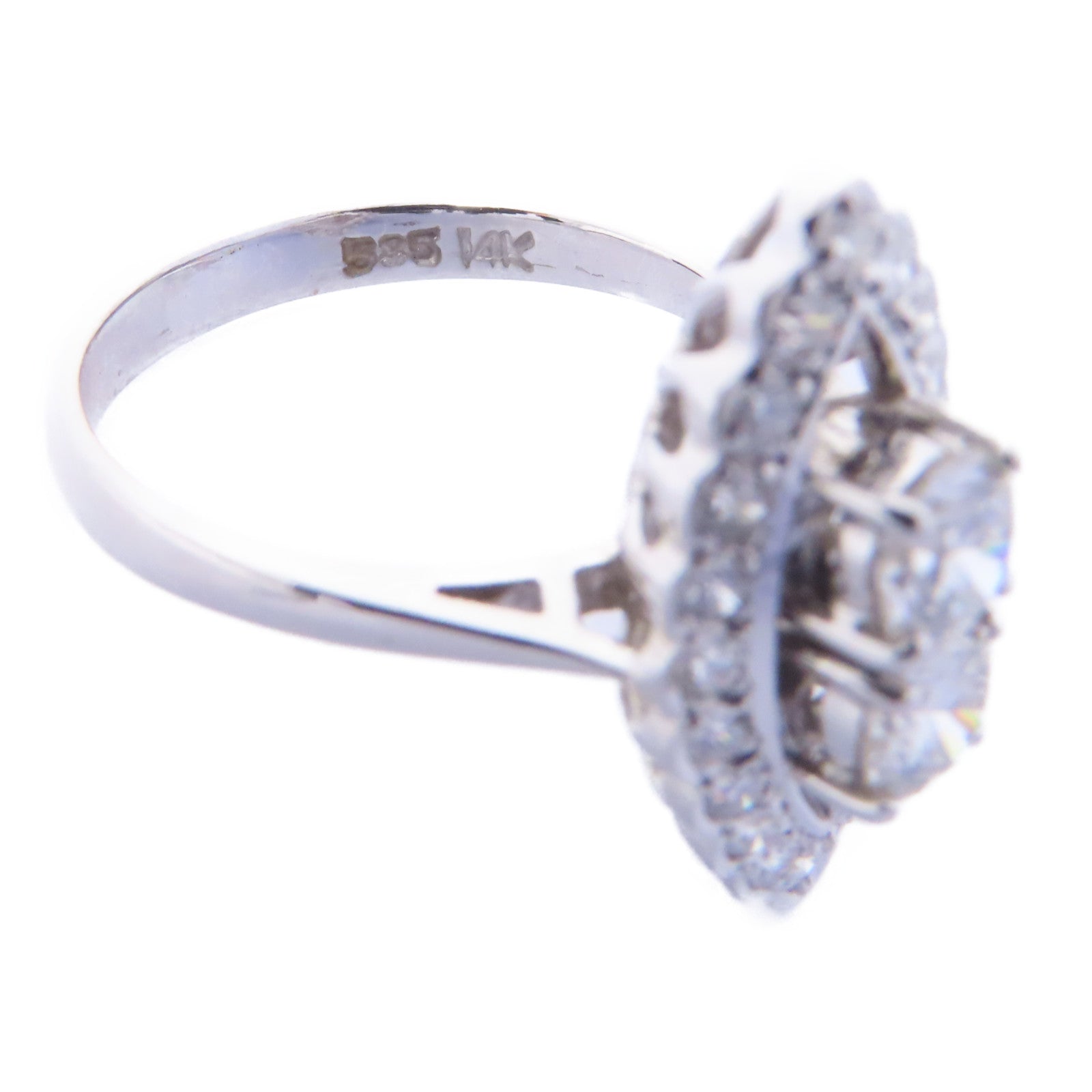 JEWELRY 14K白金Diamond Ring鑽石戒指US#6.25