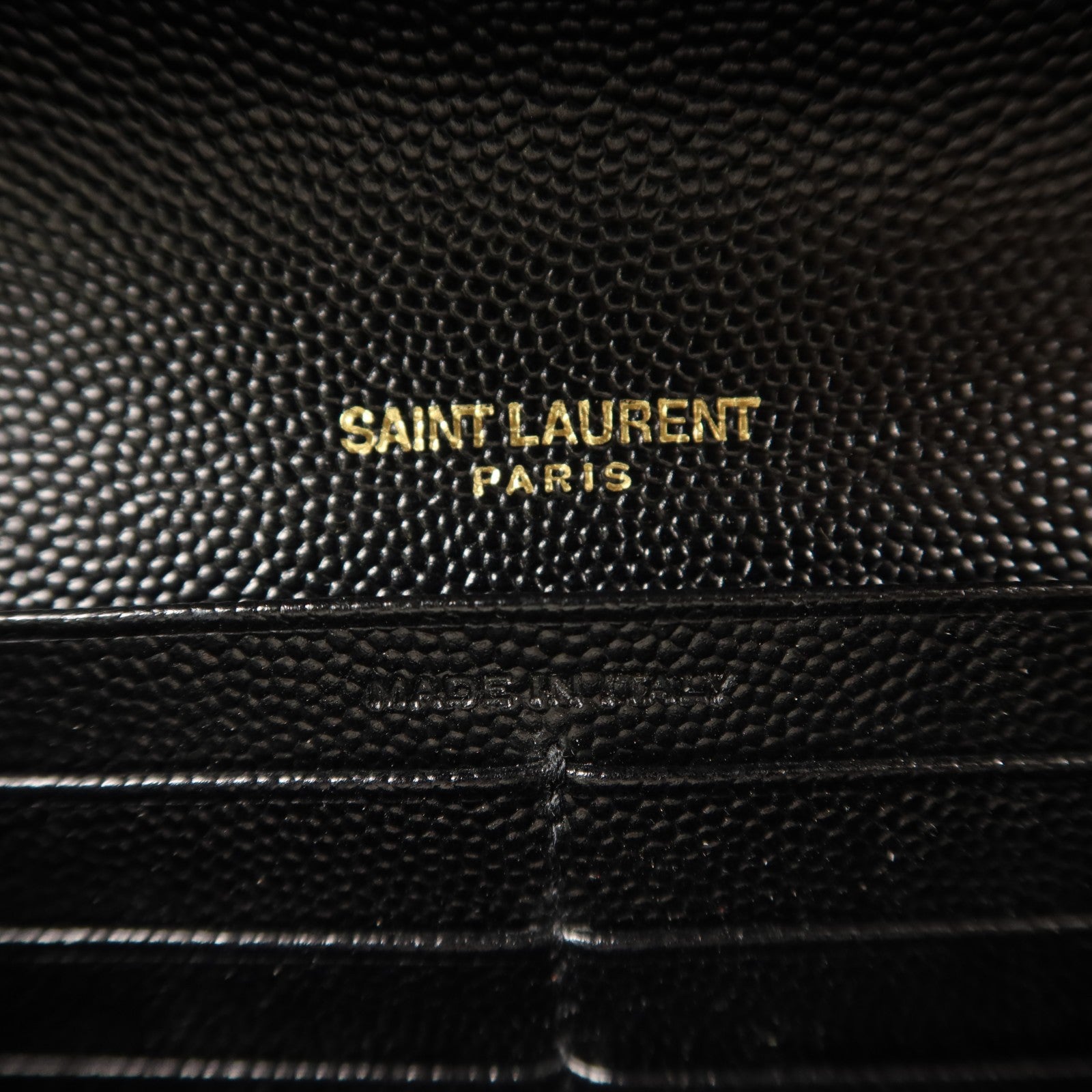 SAINT LAURENT 牛皮Cassandre Matelasse Long Wallet金扣長錢包
