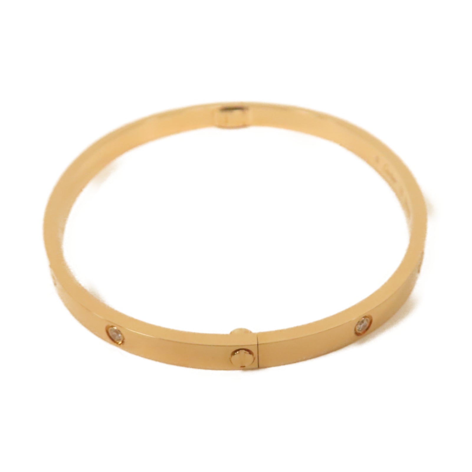 CARTIER 18K玫瑰金Love Bracelet 6 Diamond 0.15ct鑽石手鐲#18