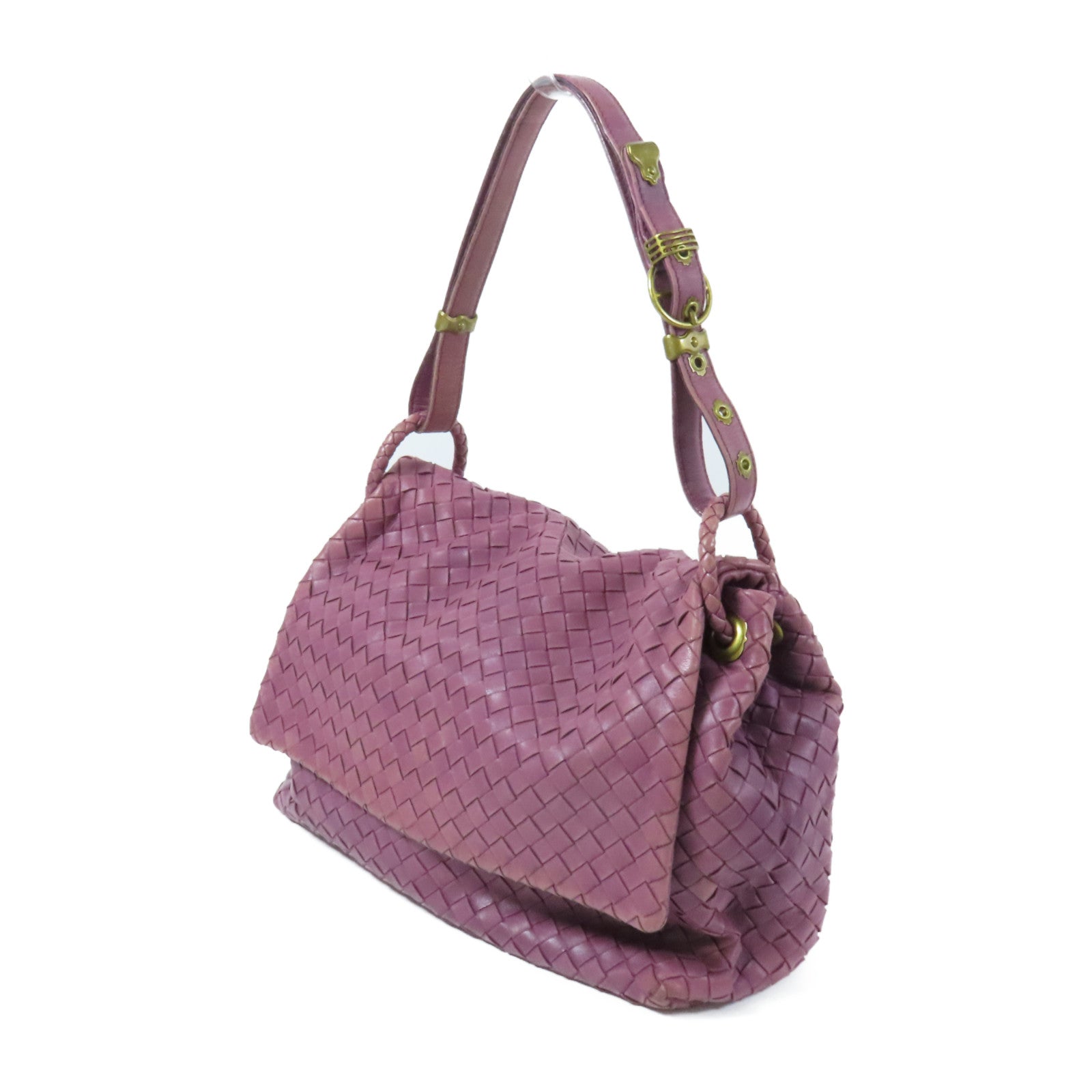 BOTTEGA VENETA 羊皮皮革Shoulder Bag金扣肩背袋