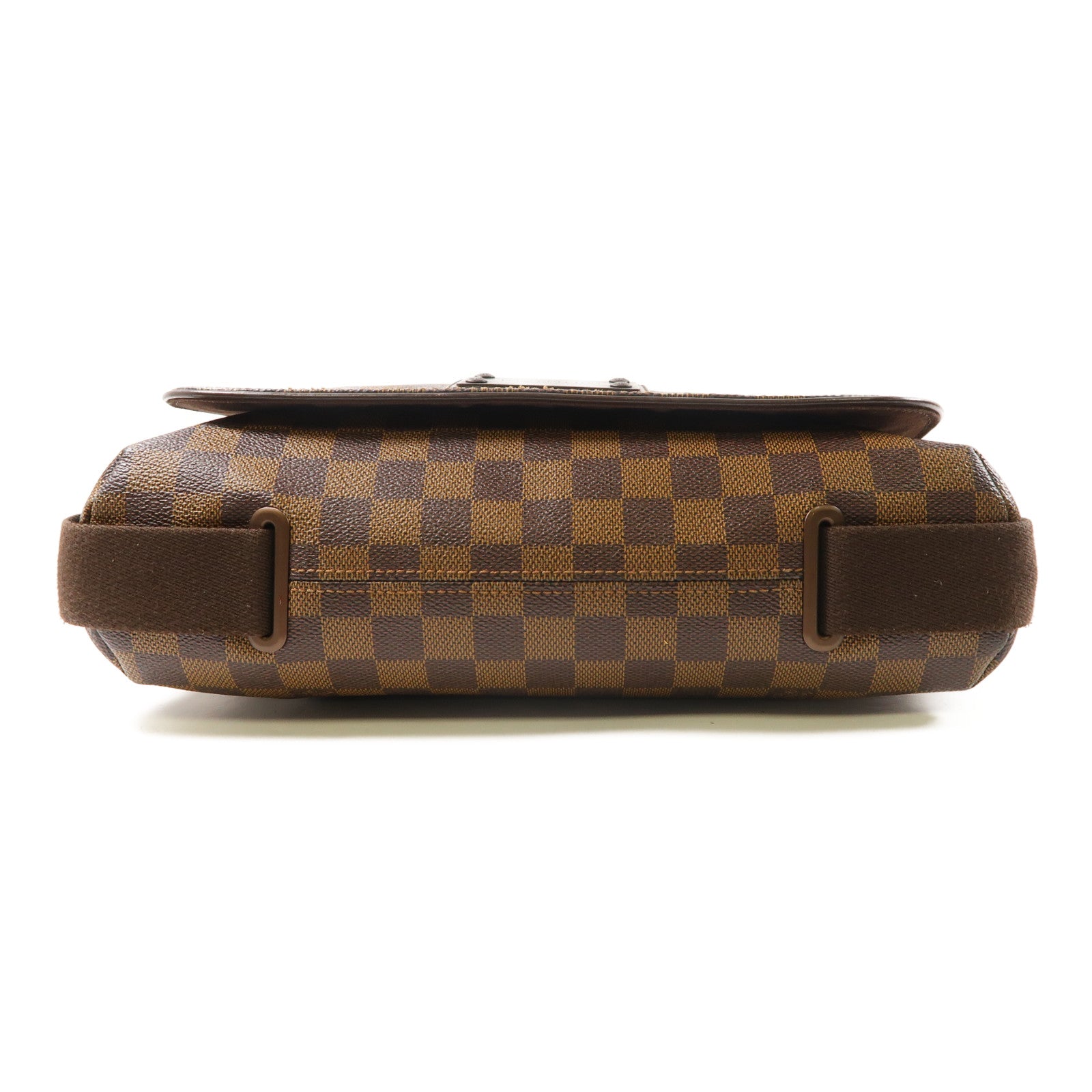 LOUIS VUITTON Damier Brooklyn MM金扣肩背袋啡色