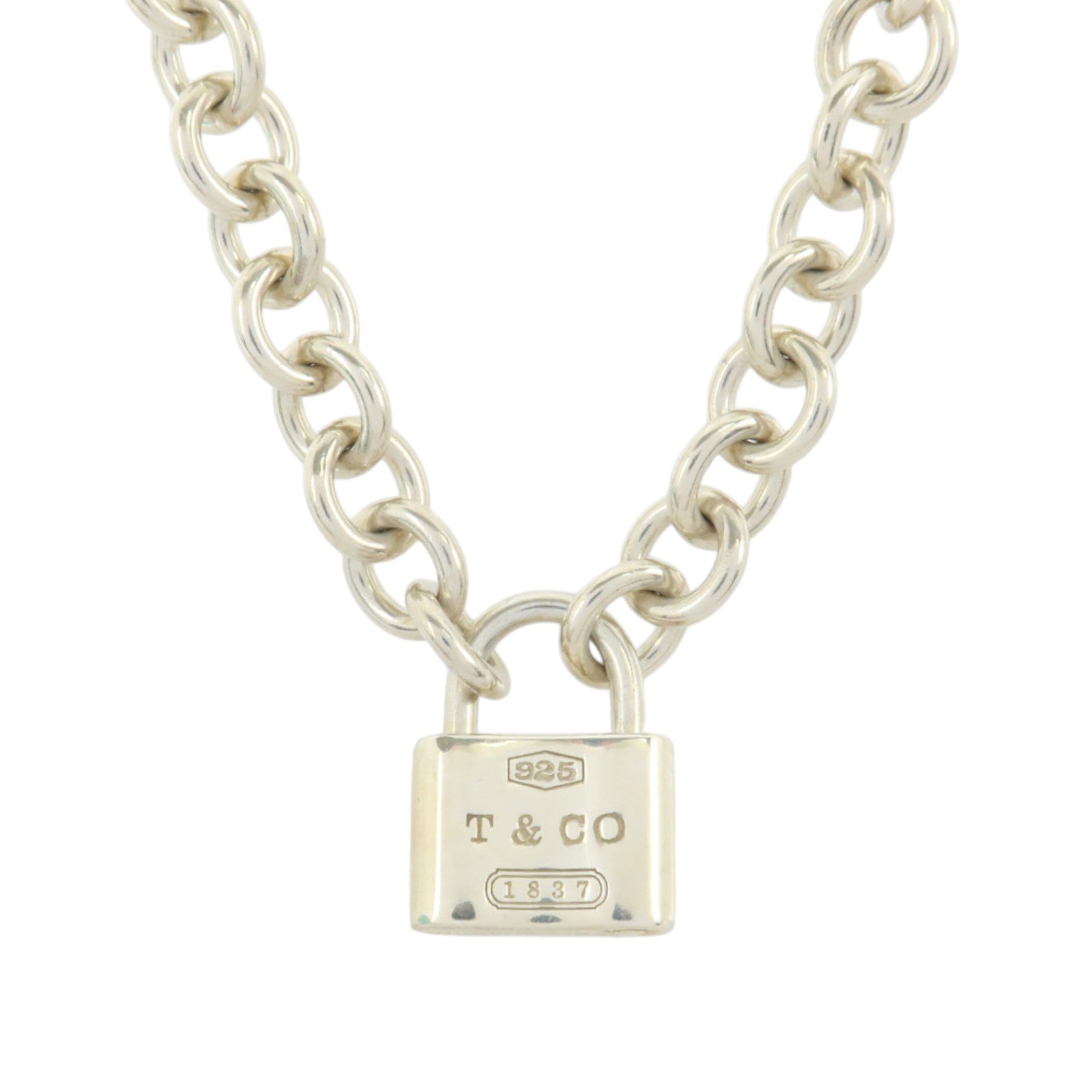 TIFFANY＆CO 925純銀1837 Lock Necklace項鍊