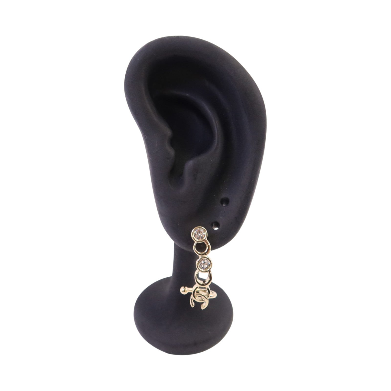 CHANEL 【激減優惠】金屬/水鑽Coco Chanel Earrings金扣耳環