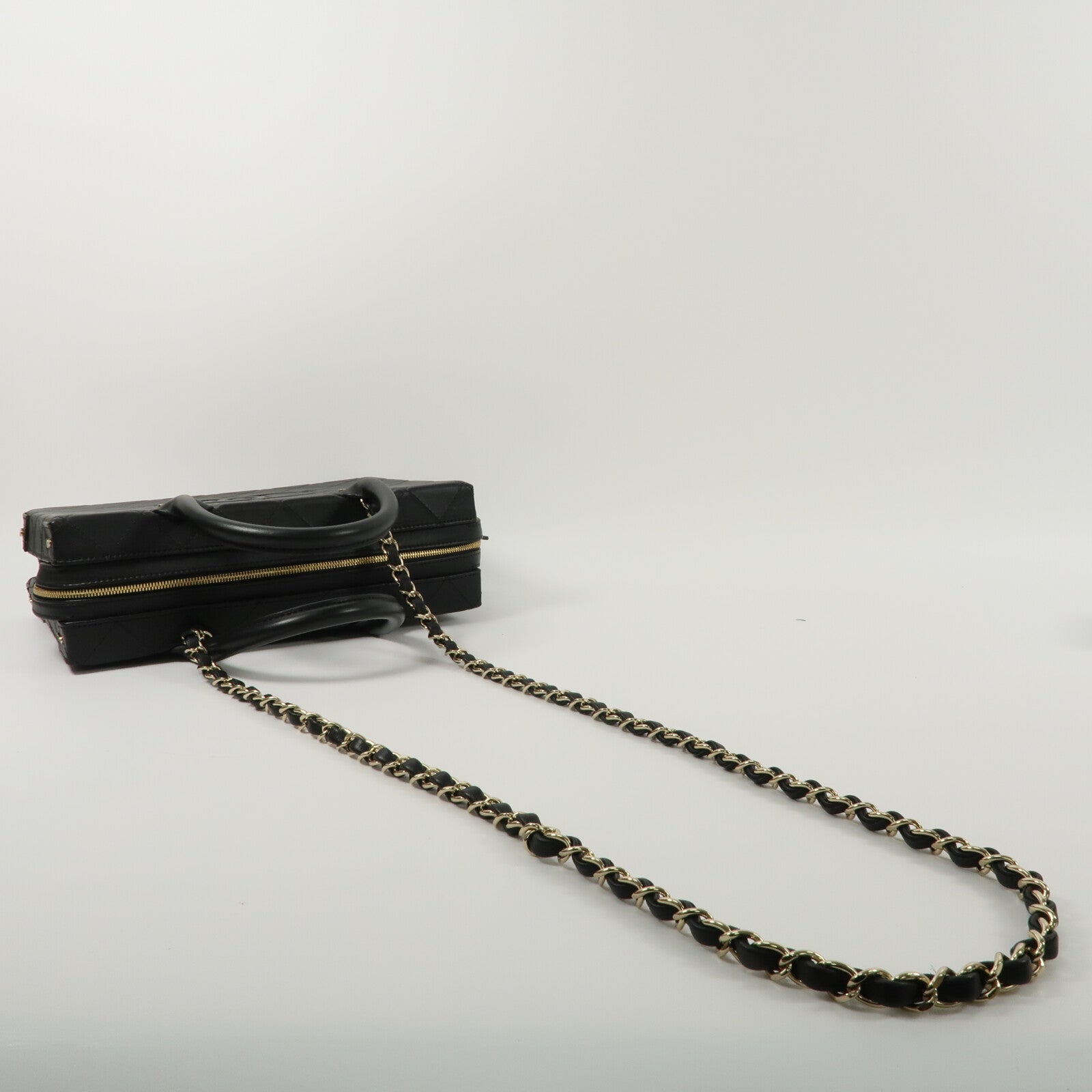 CHANEL 牛皮皮革Chain Shoulder鏈帶手挽肩背兩用袋