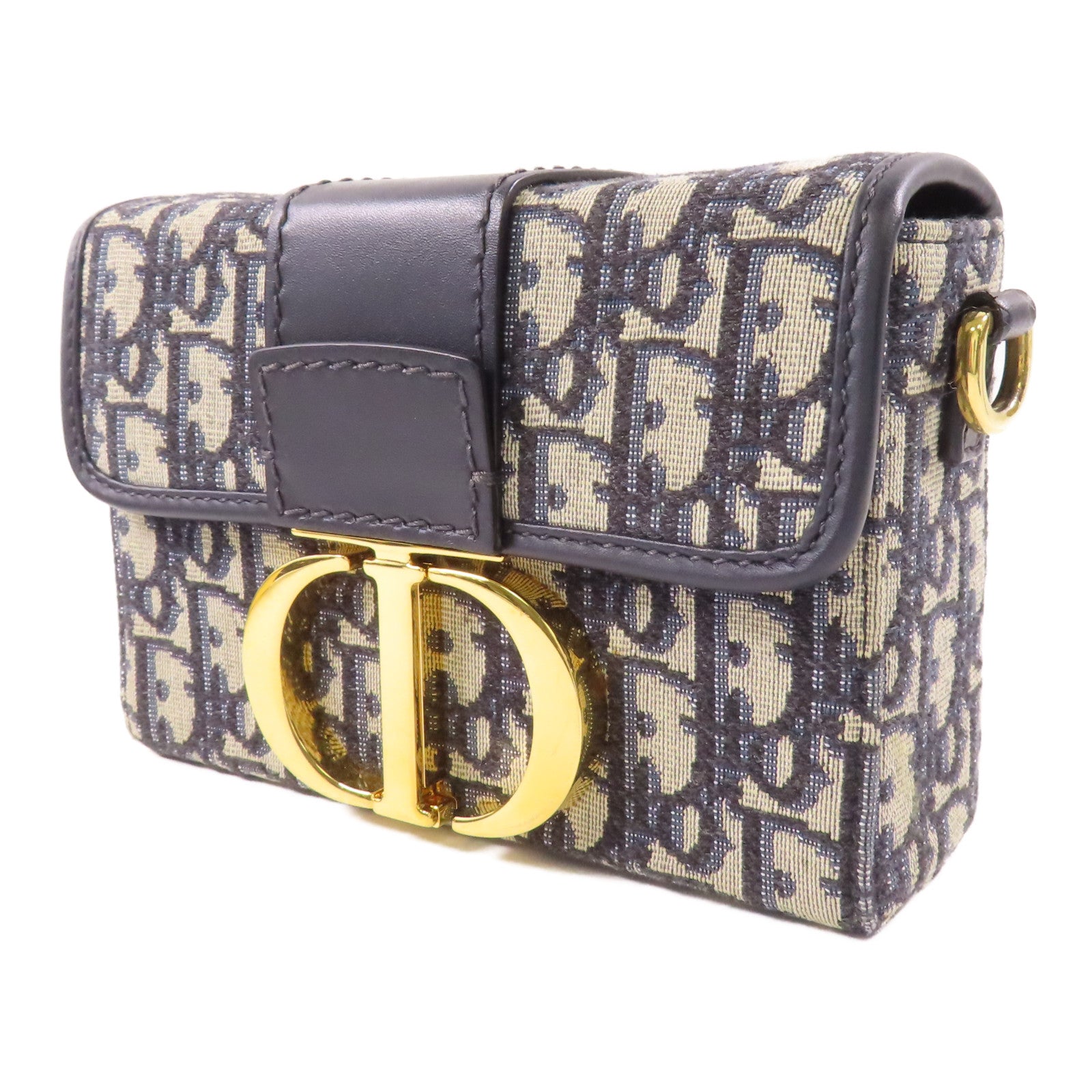 Dior 帆布Montaigne 30金扣肩背袋