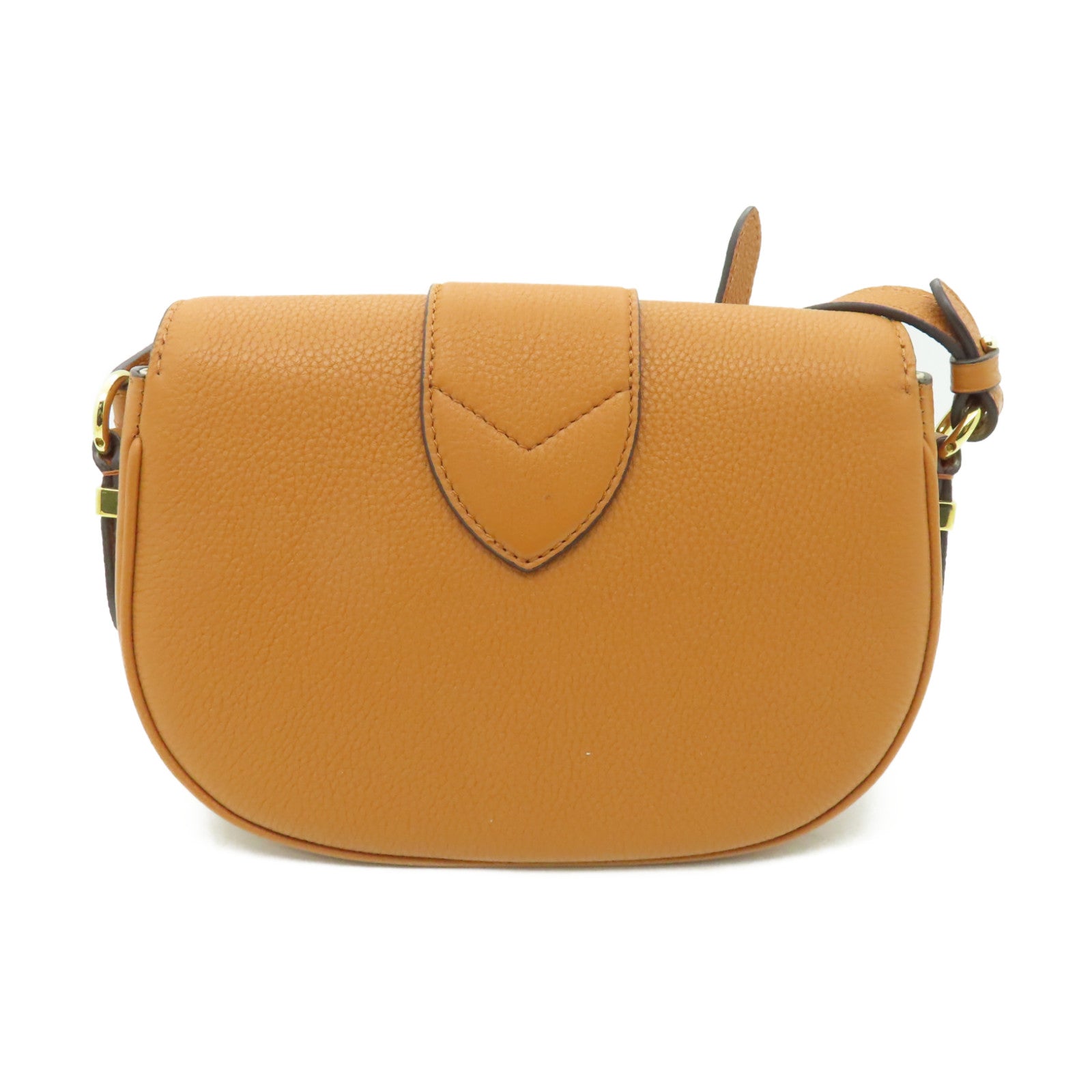 LOUIS VUITTON 【清倉大減價】粒面小牛皮Pont 9 Soft MM金扣肩背袋啡色