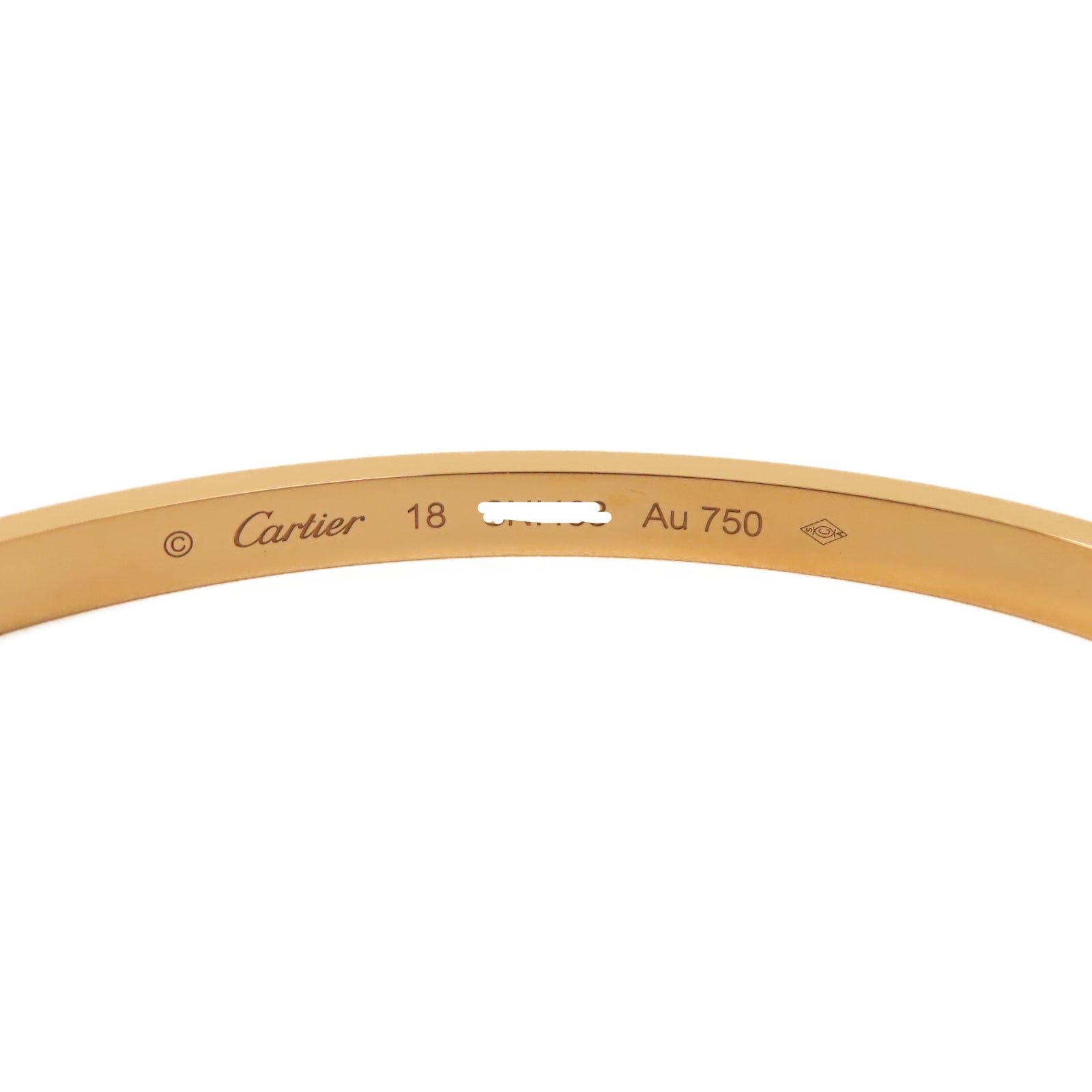 CARTIER 18K玫瑰金Love Bracelet 6 Diamond 0.15ct鑽石手鐲#18